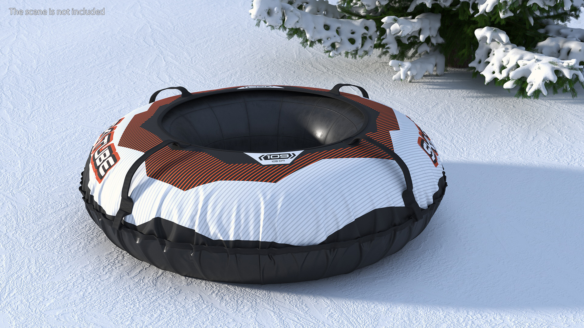 3D Large Snow Tube White