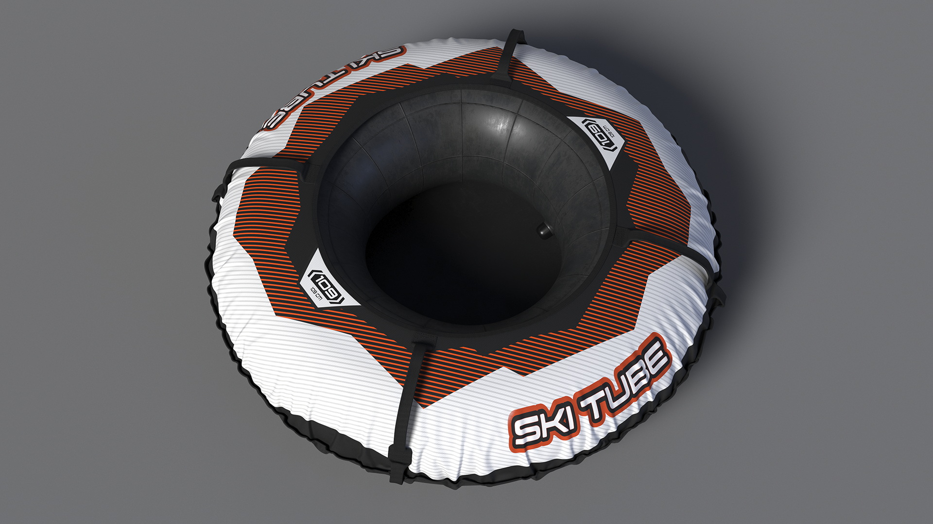 3D Large Snow Tube White