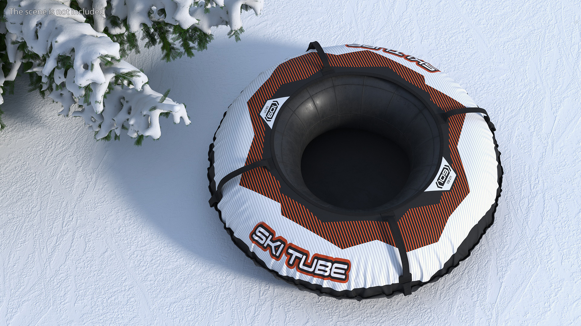 3D Large Snow Tube White
