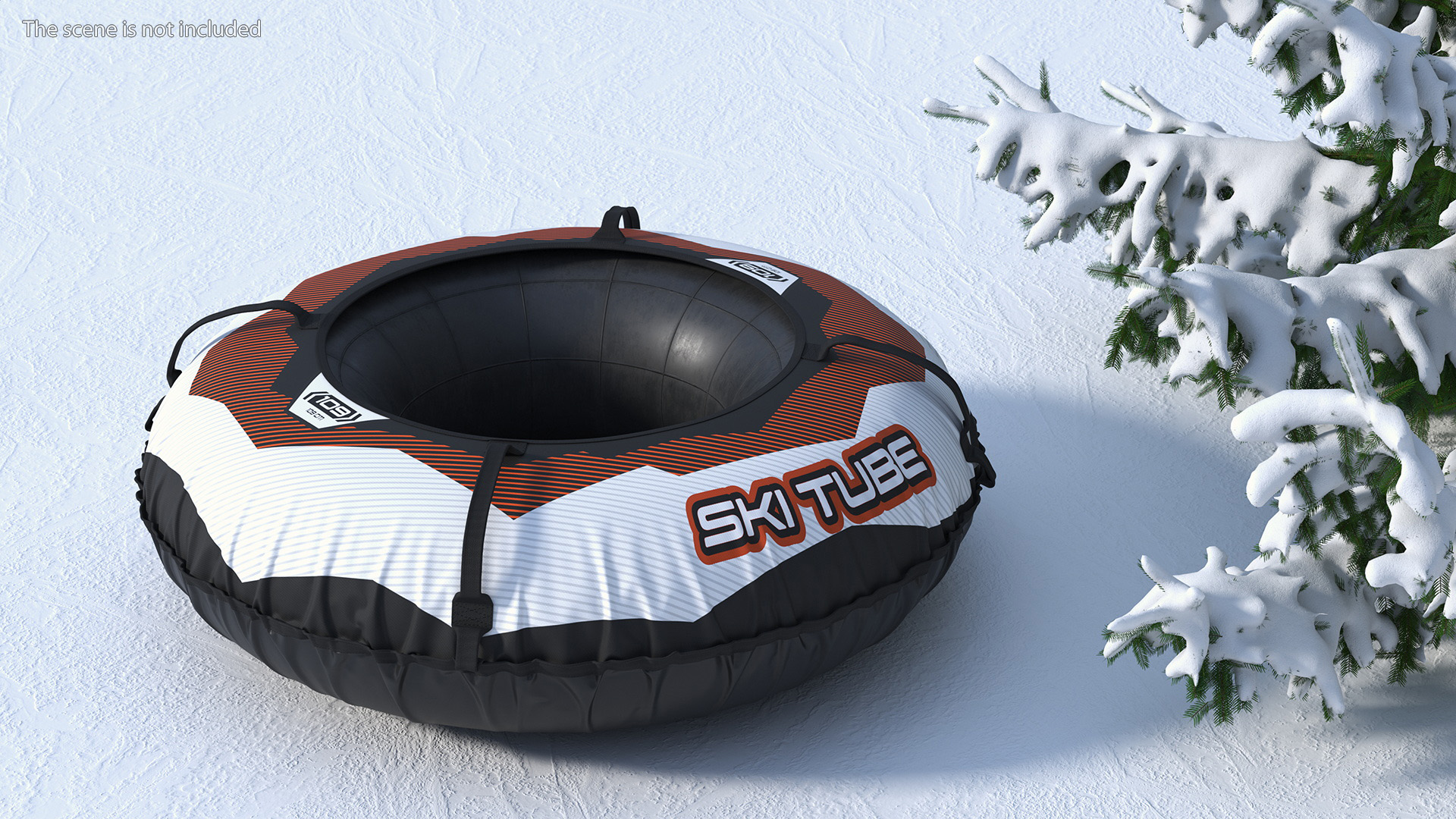 3D Large Snow Tube White