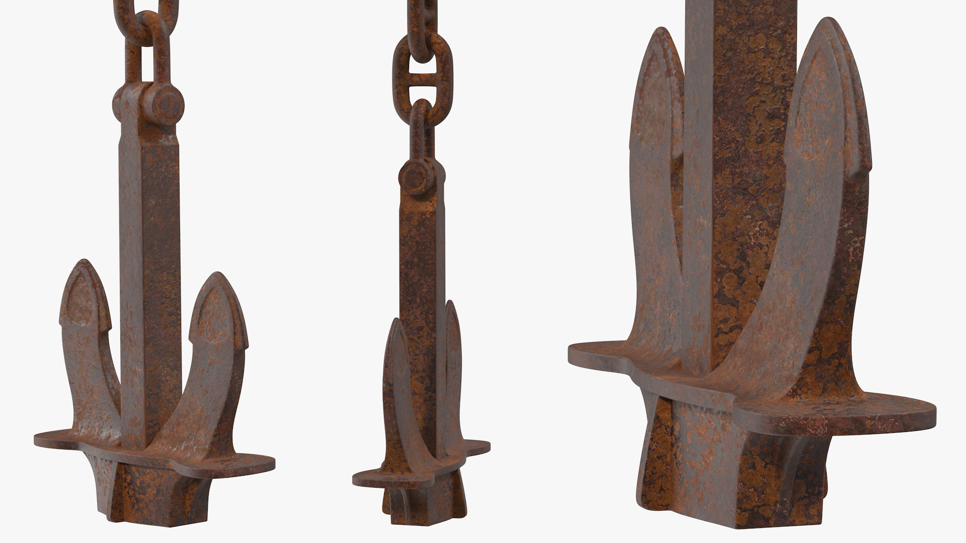 3D Rusty Marine Anchor Windlass model