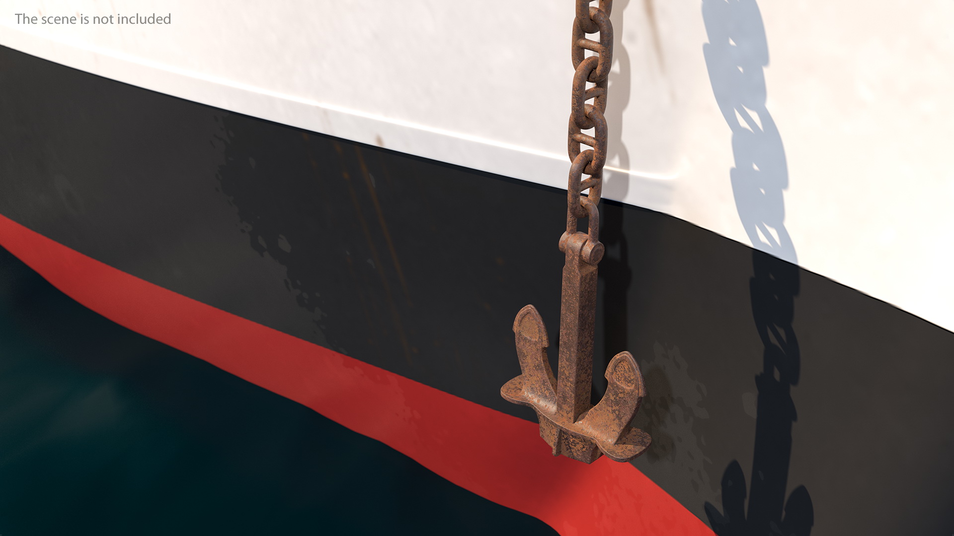 3D Rusty Marine Anchor Windlass model