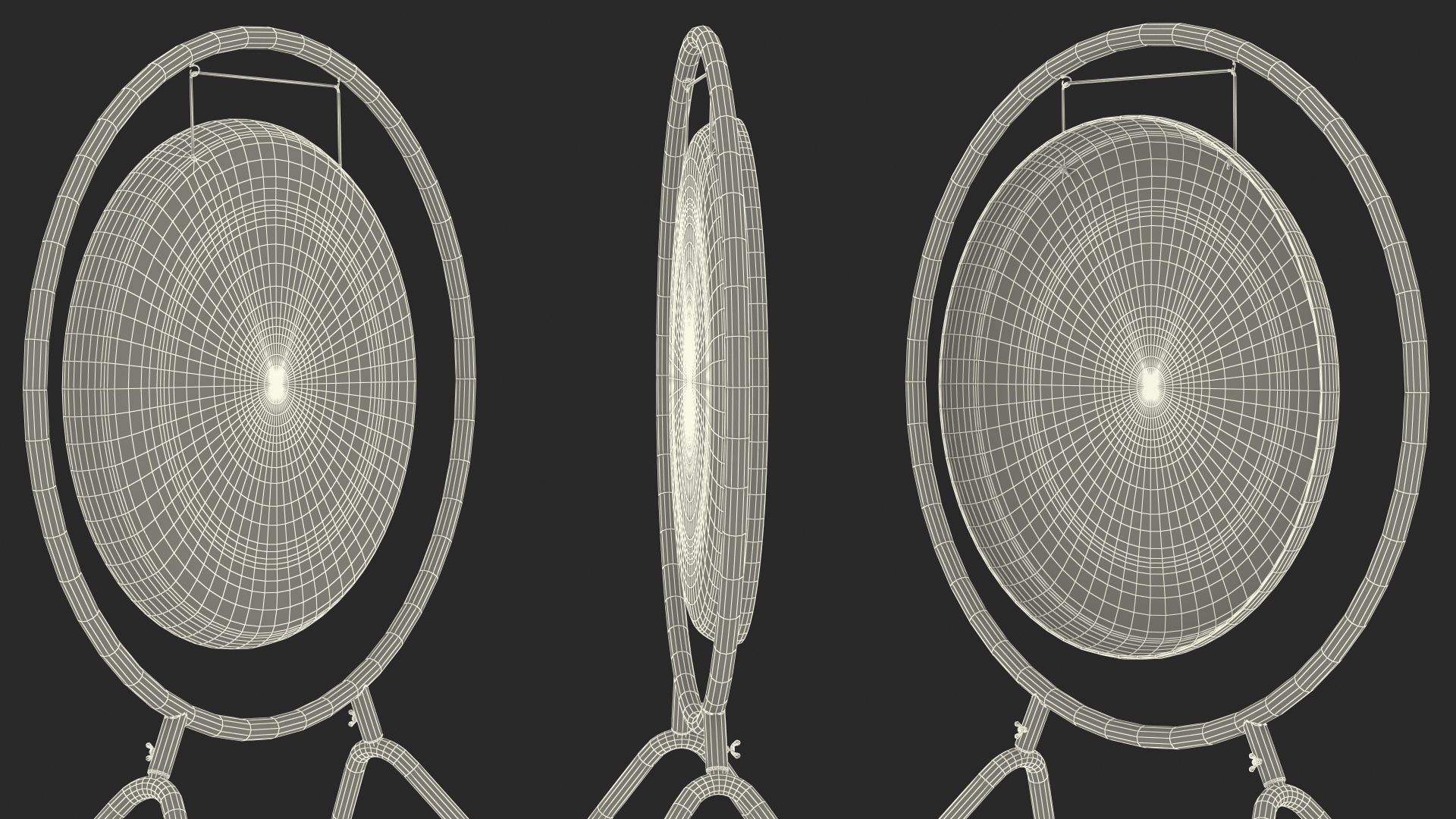 Symphonic Gong 40 inch Round Stand 3D model