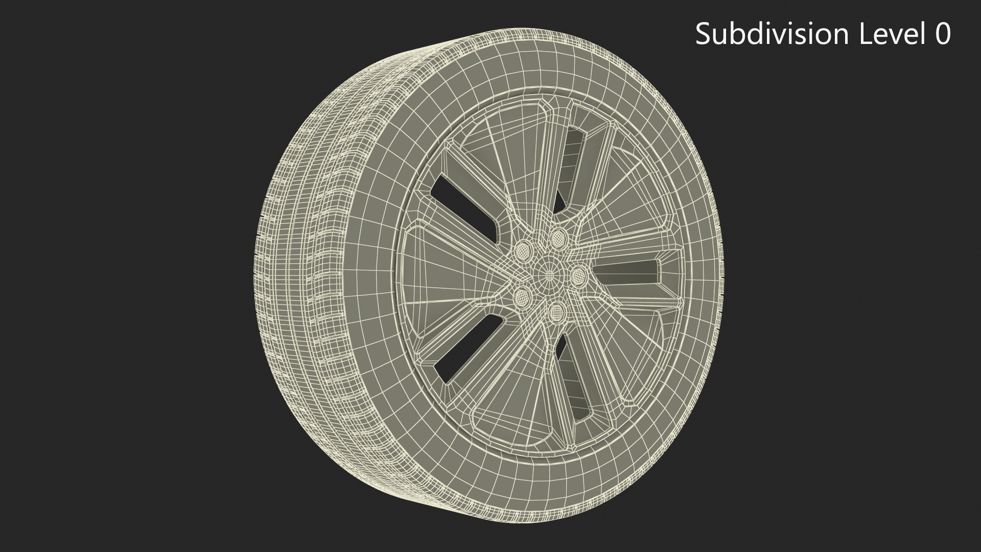 Phantom Alloy Wheel Gray 3D model