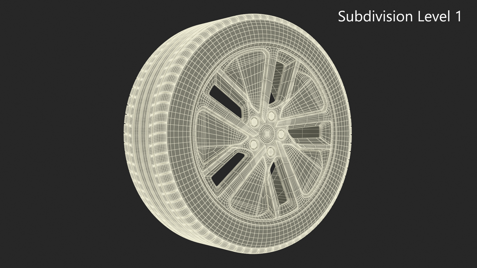 Phantom Alloy Wheel Gray 3D model