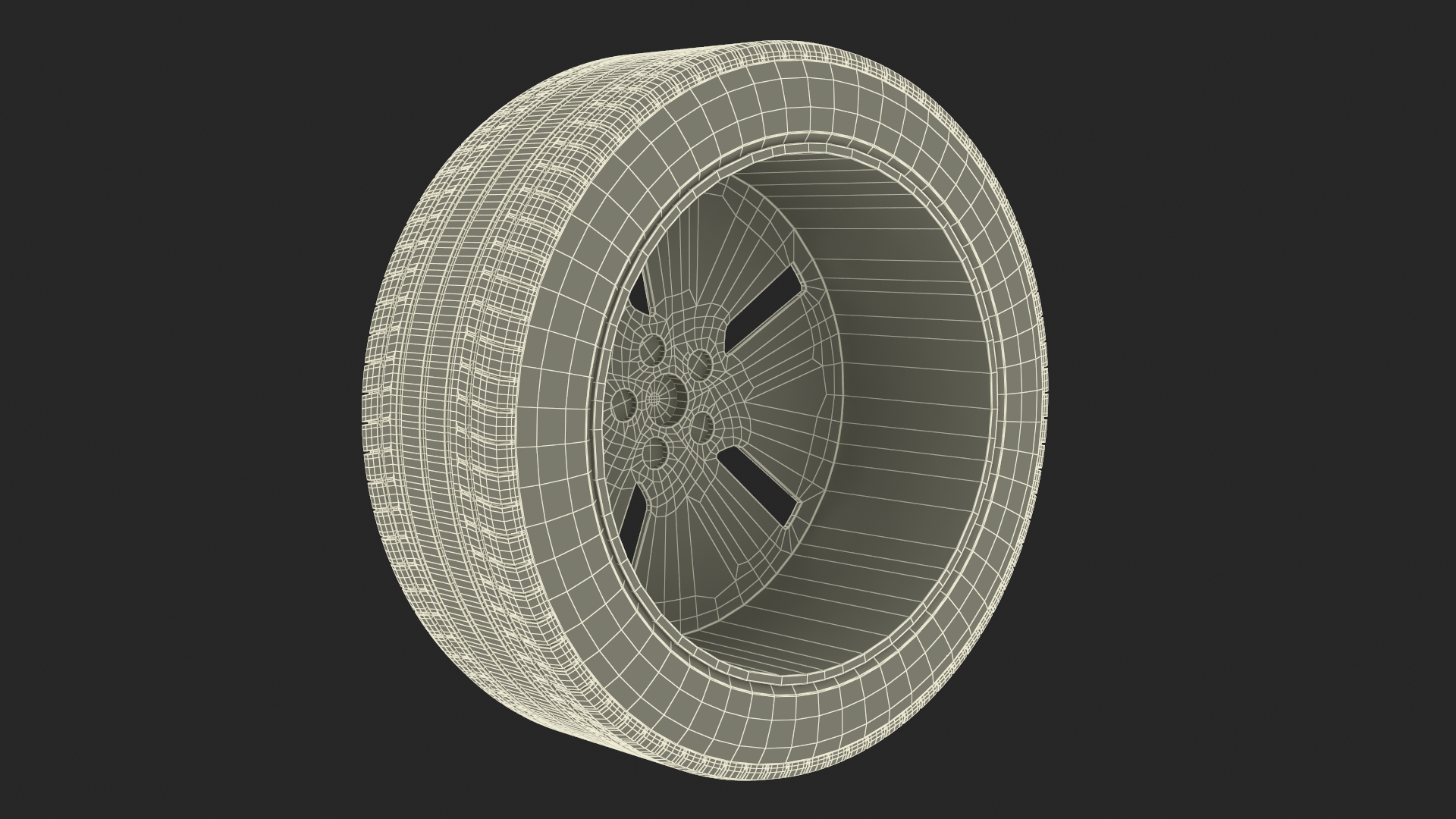 Phantom Alloy Wheel Gray 3D model