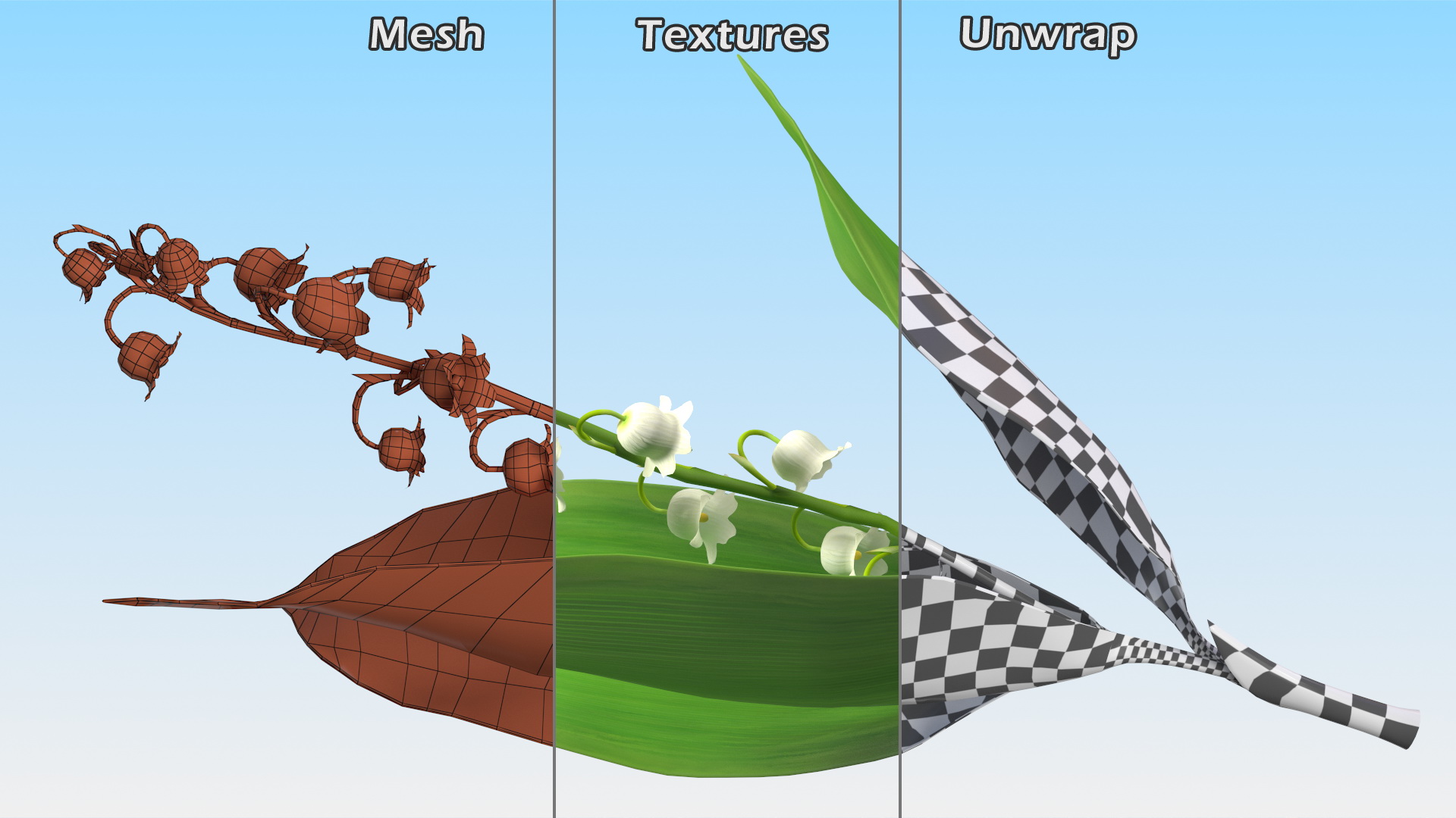 3D model Lily of the Valley Branch