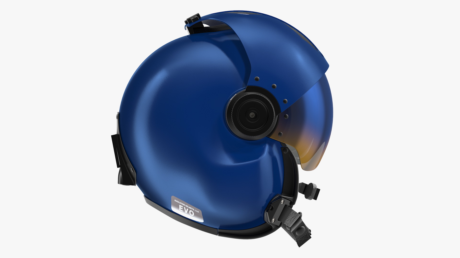 3D Evolution 252 Helicopter Helmet with Visor Cover model