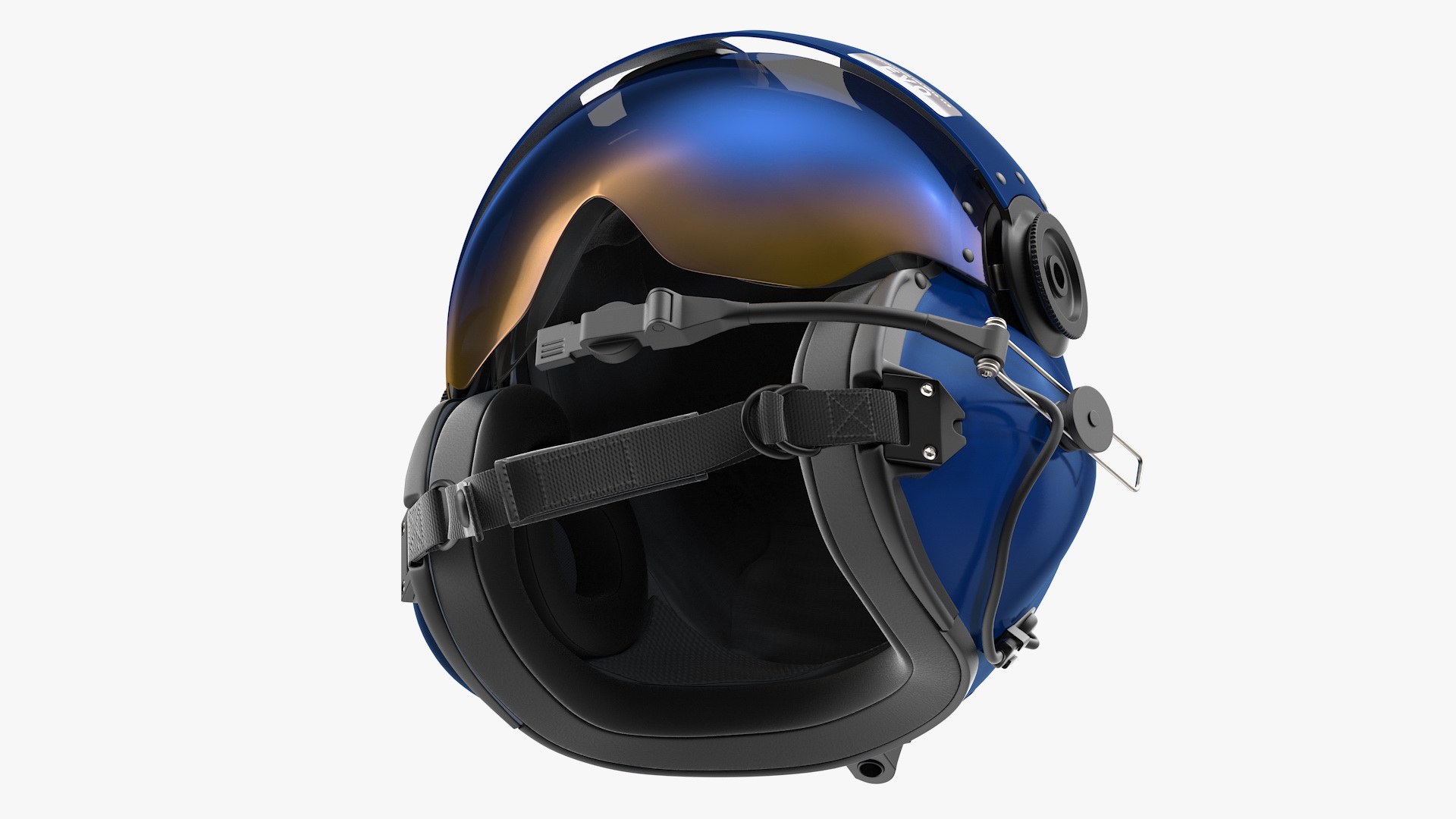 3D Evolution 252 Helicopter Helmet with Visor Cover model