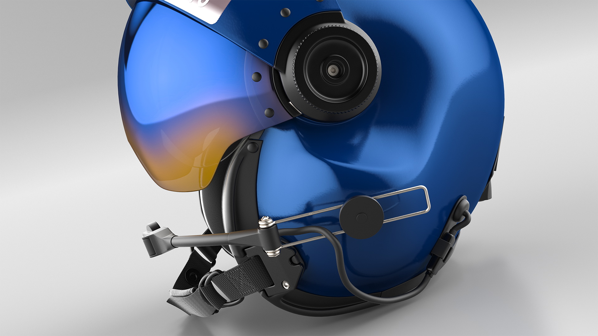3D Evolution 252 Helicopter Helmet with Visor Cover model