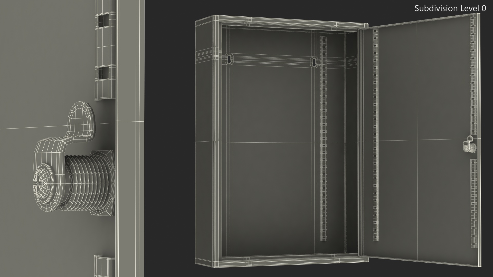 3D Wall Mount Empty Industrial Box