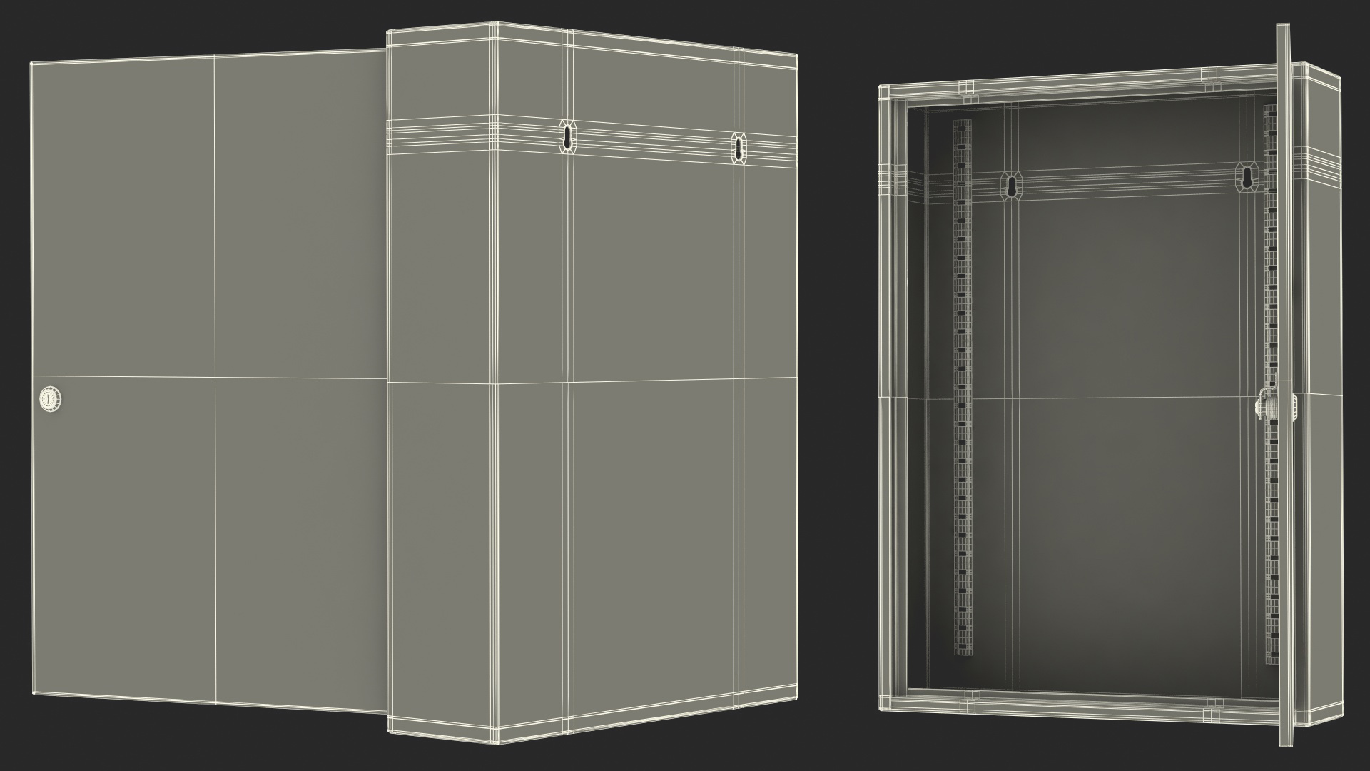 3D Wall Mount Empty Industrial Box