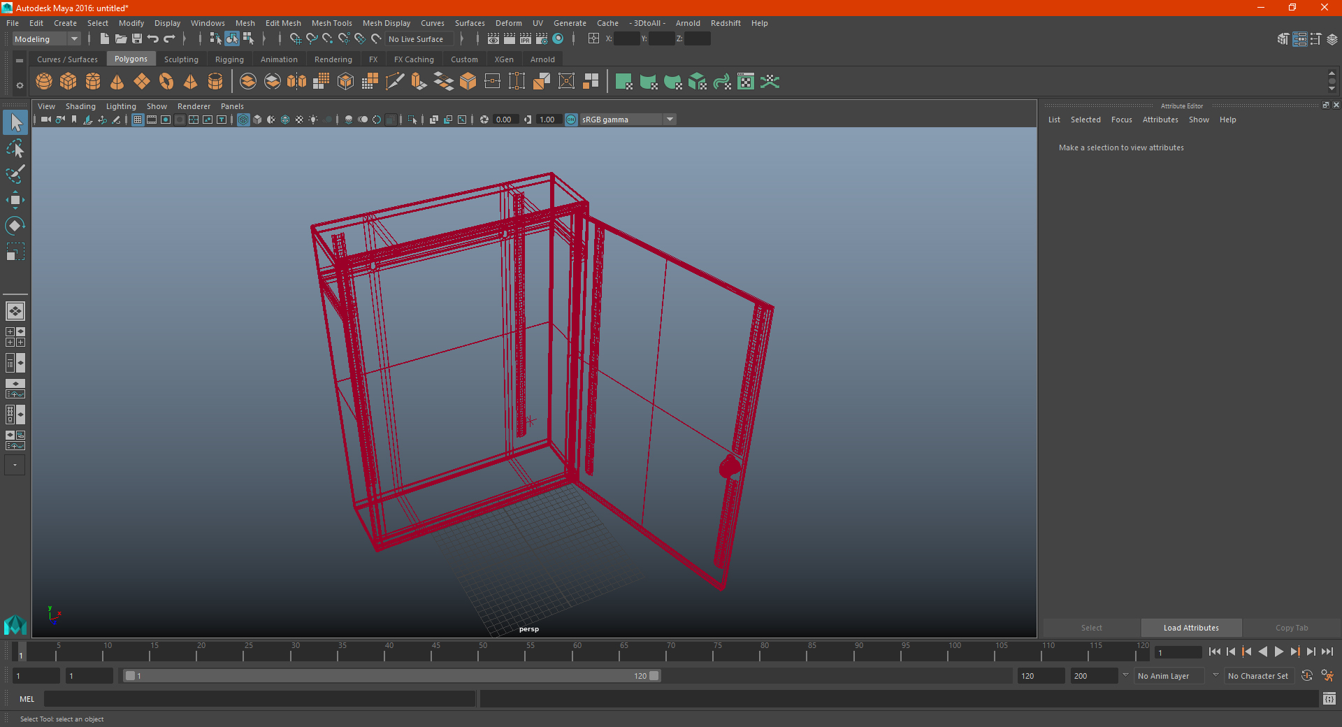 3D Wall Mount Empty Industrial Box