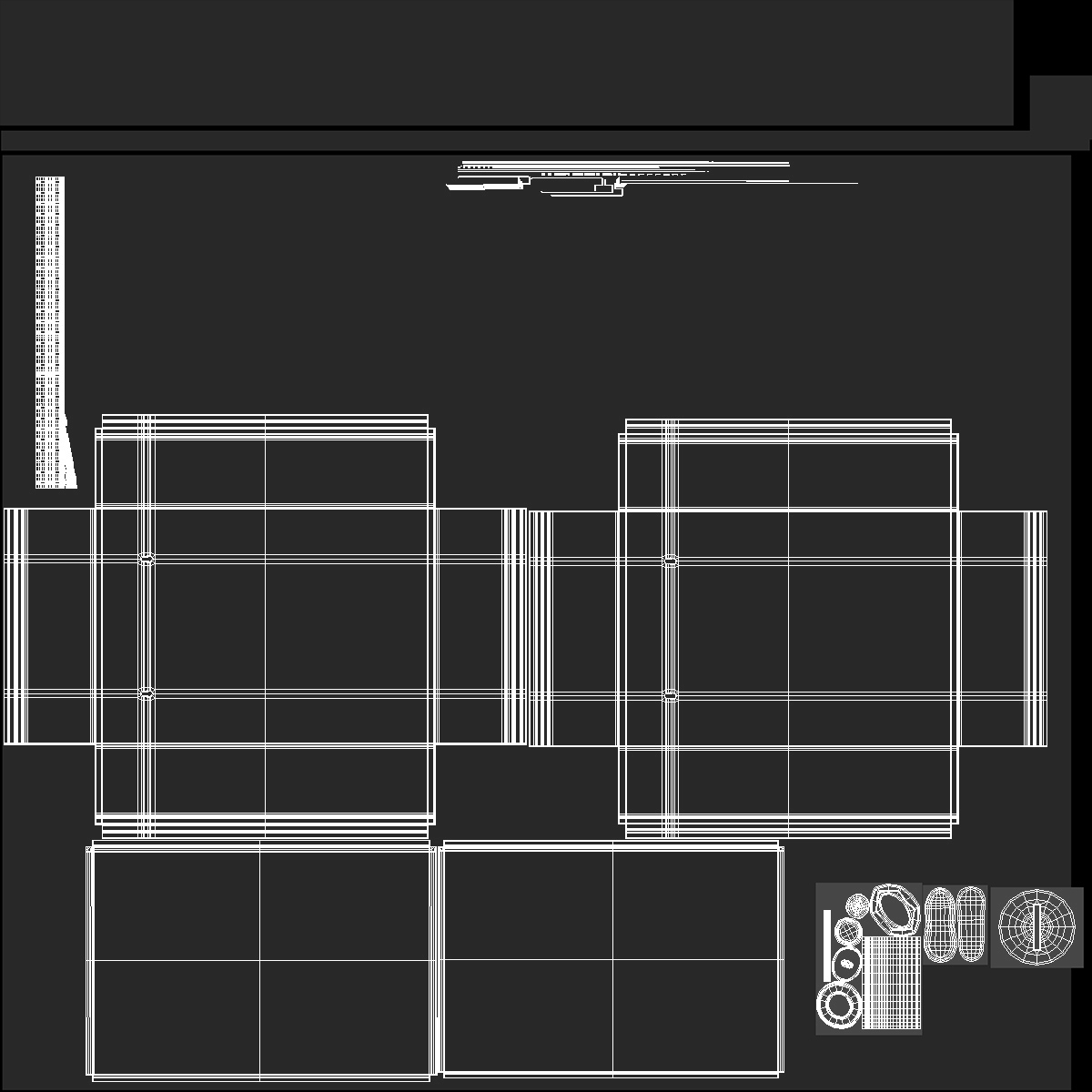 3D Wall Mount Empty Industrial Box