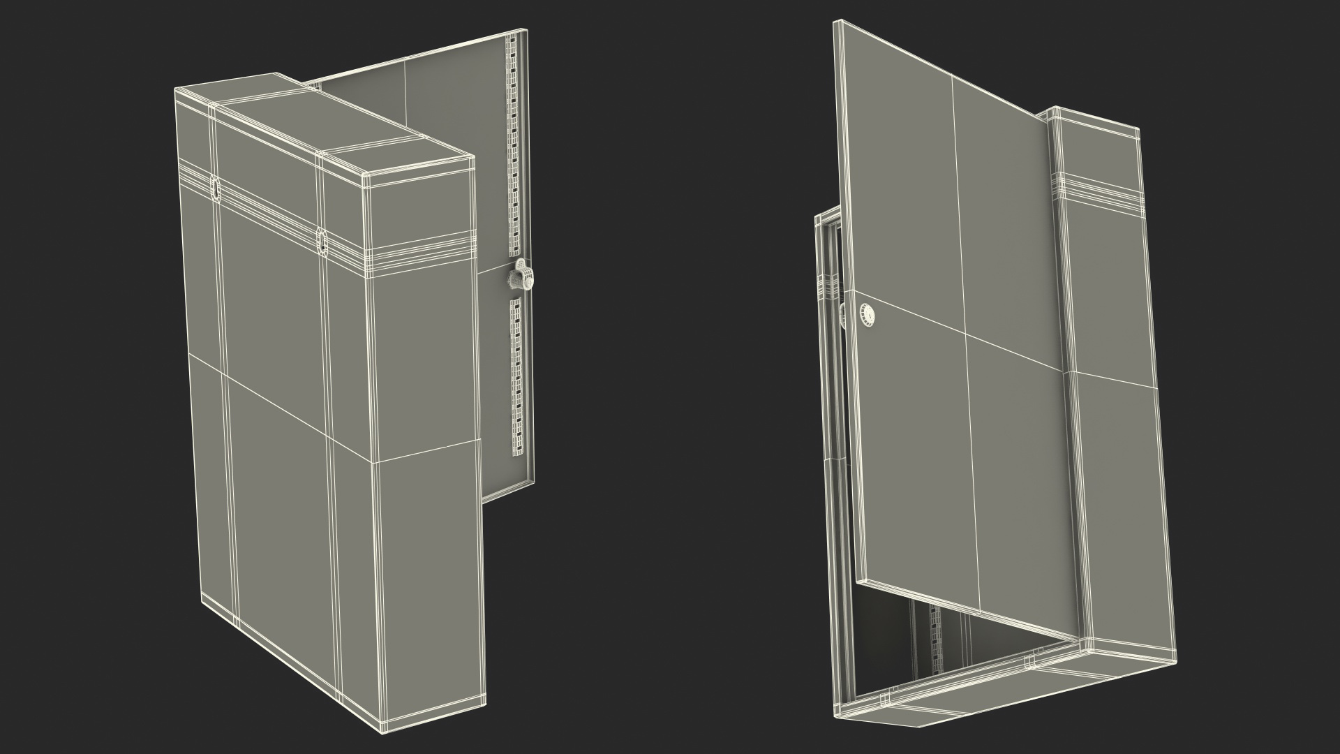 3D Wall Mount Empty Industrial Box