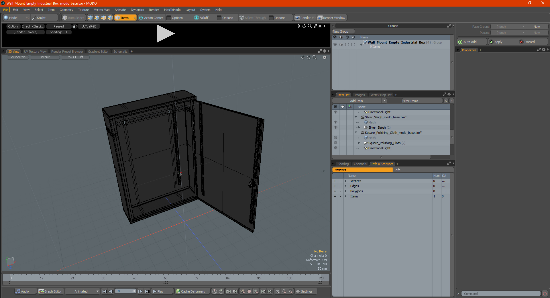 3D Wall Mount Empty Industrial Box