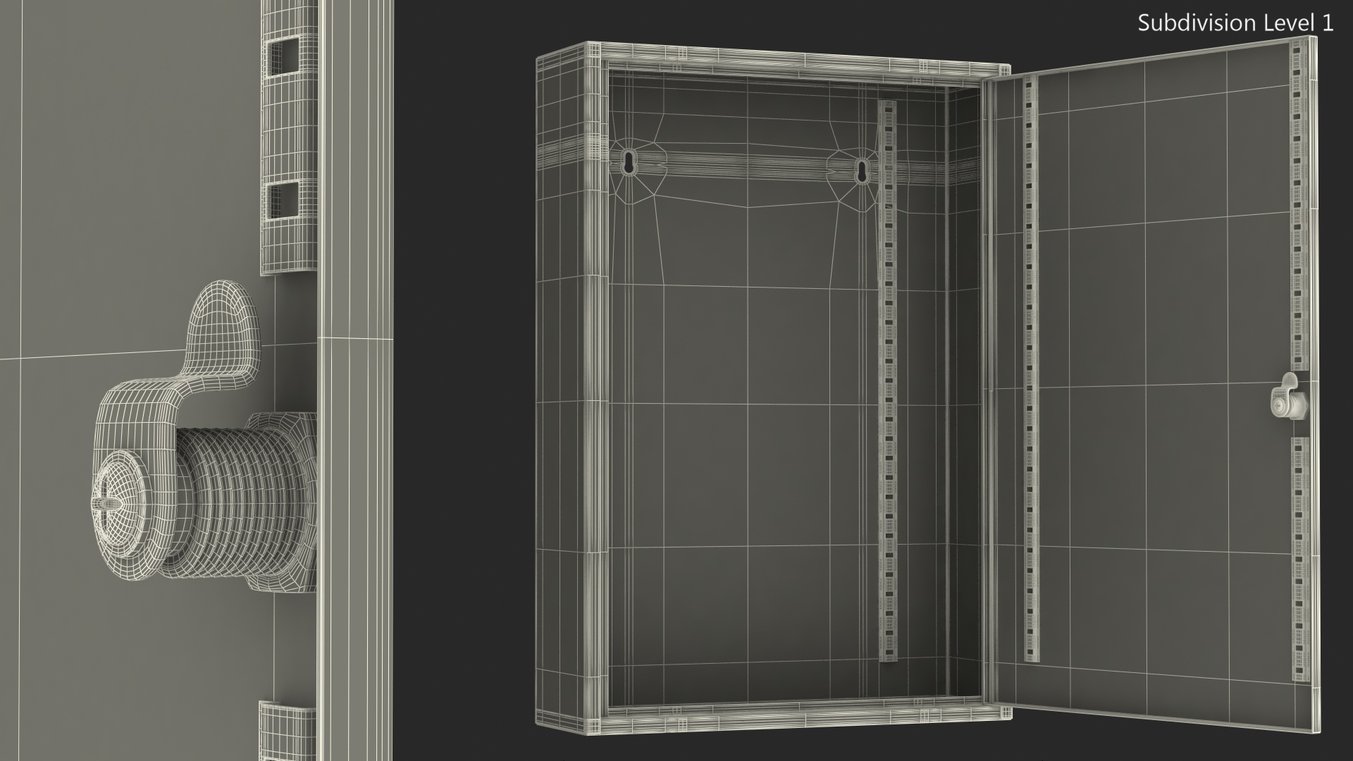 3D Wall Mount Empty Industrial Box
