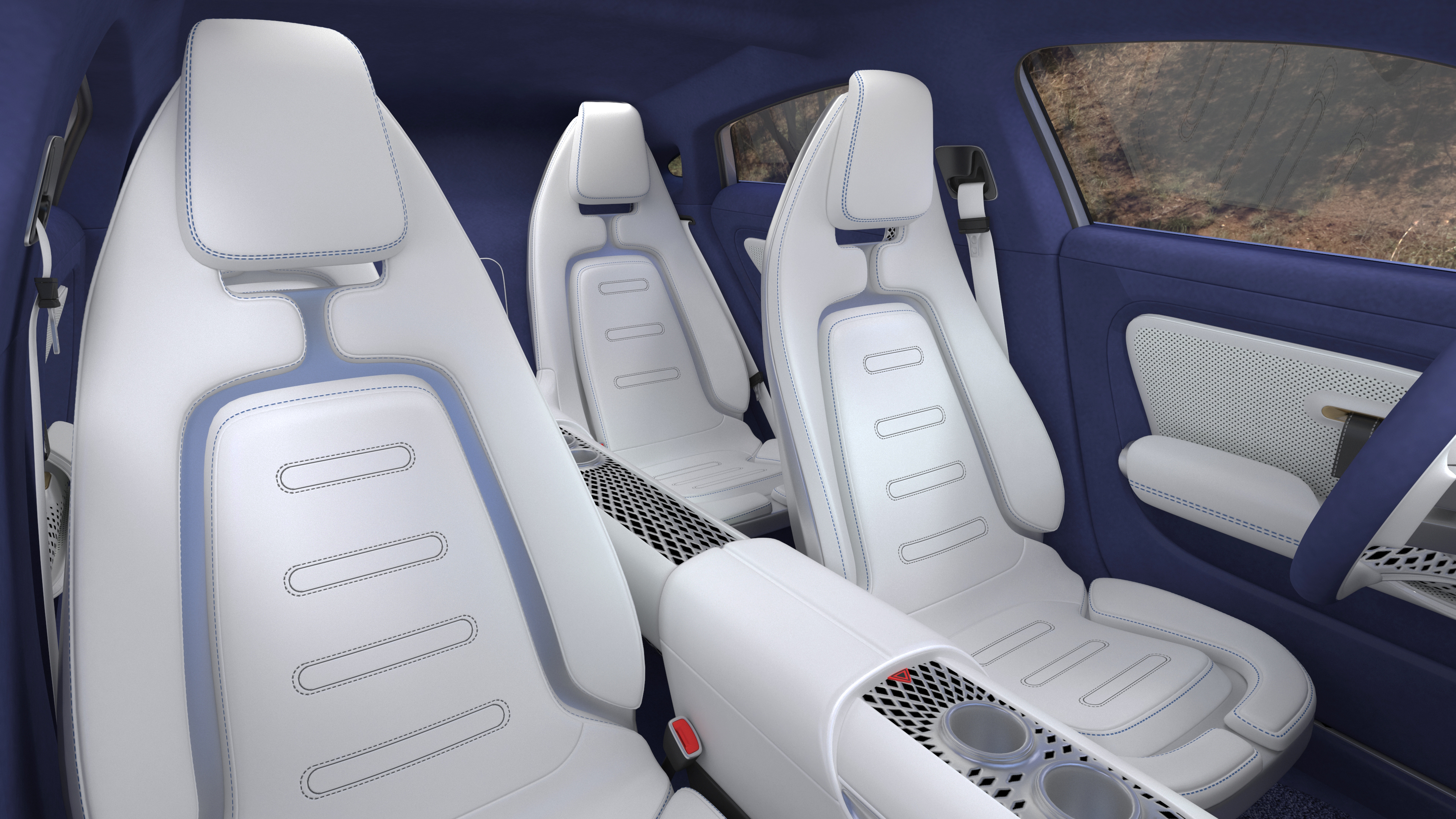 3D Electric Sedan Mercedes Benz VISION EQXX Lights OFF