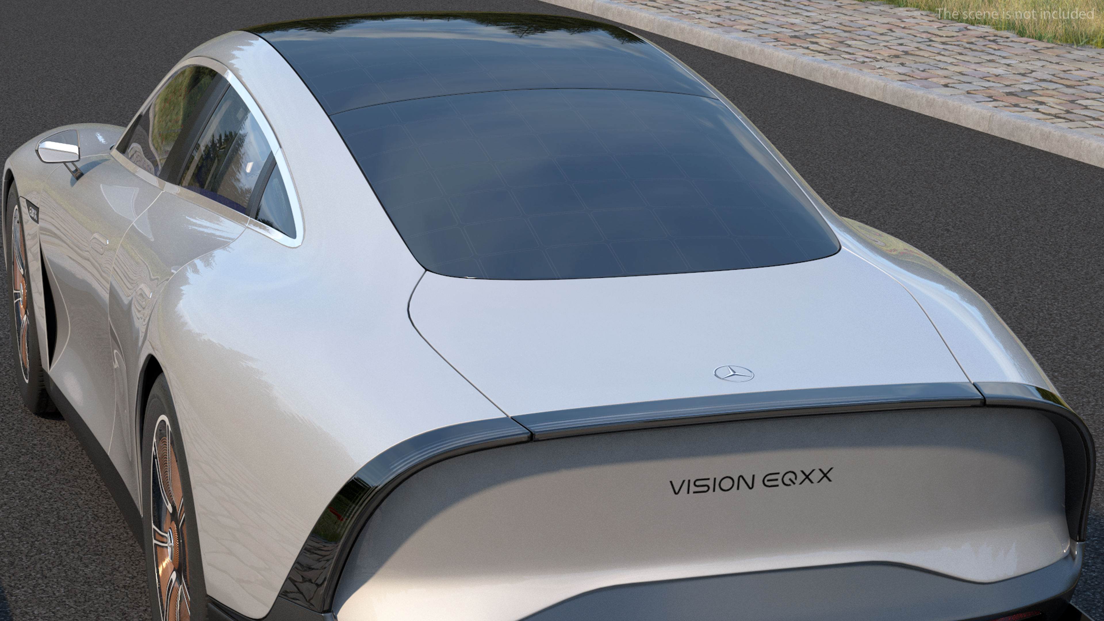 3D Electric Sedan Mercedes Benz VISION EQXX Lights OFF