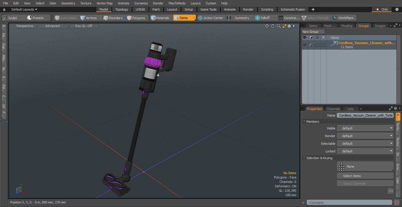 3D Cordless Vacuum Cleaner with Turbine Nozzle model