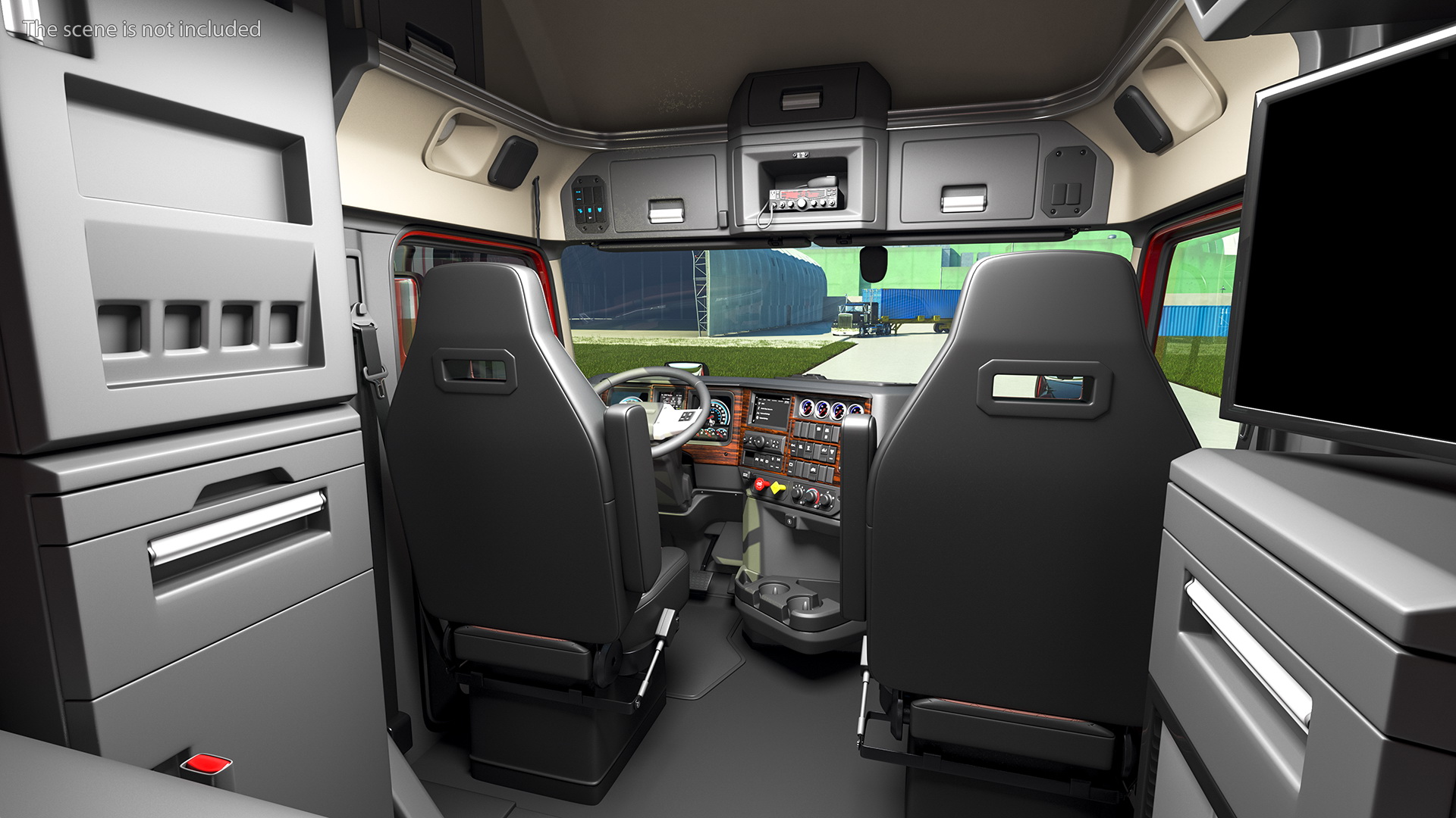 3D Gantry Inspection System with Semi Trailer Truck model