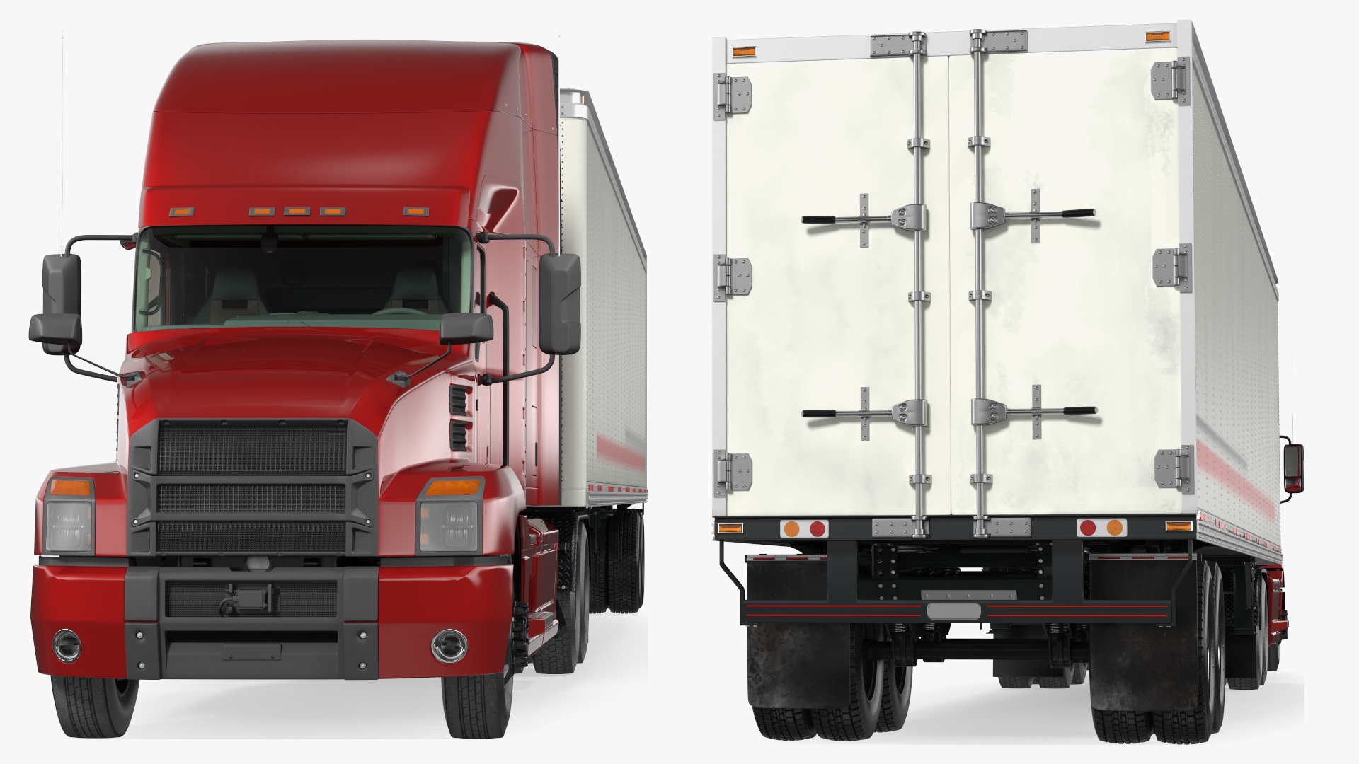 3D Gantry Inspection System with Semi Trailer Truck model