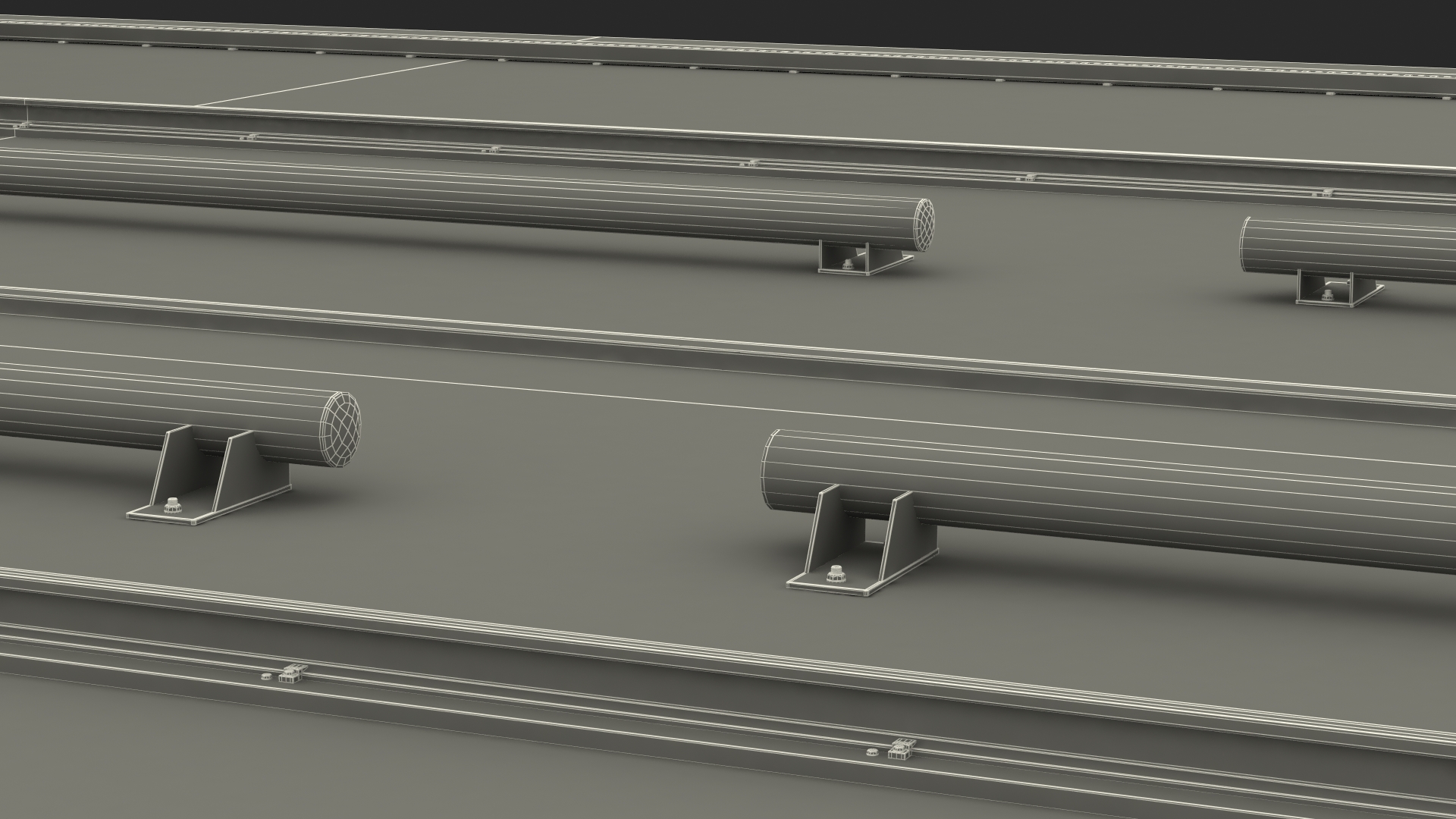 3D Gantry Inspection System with Semi Trailer Truck model