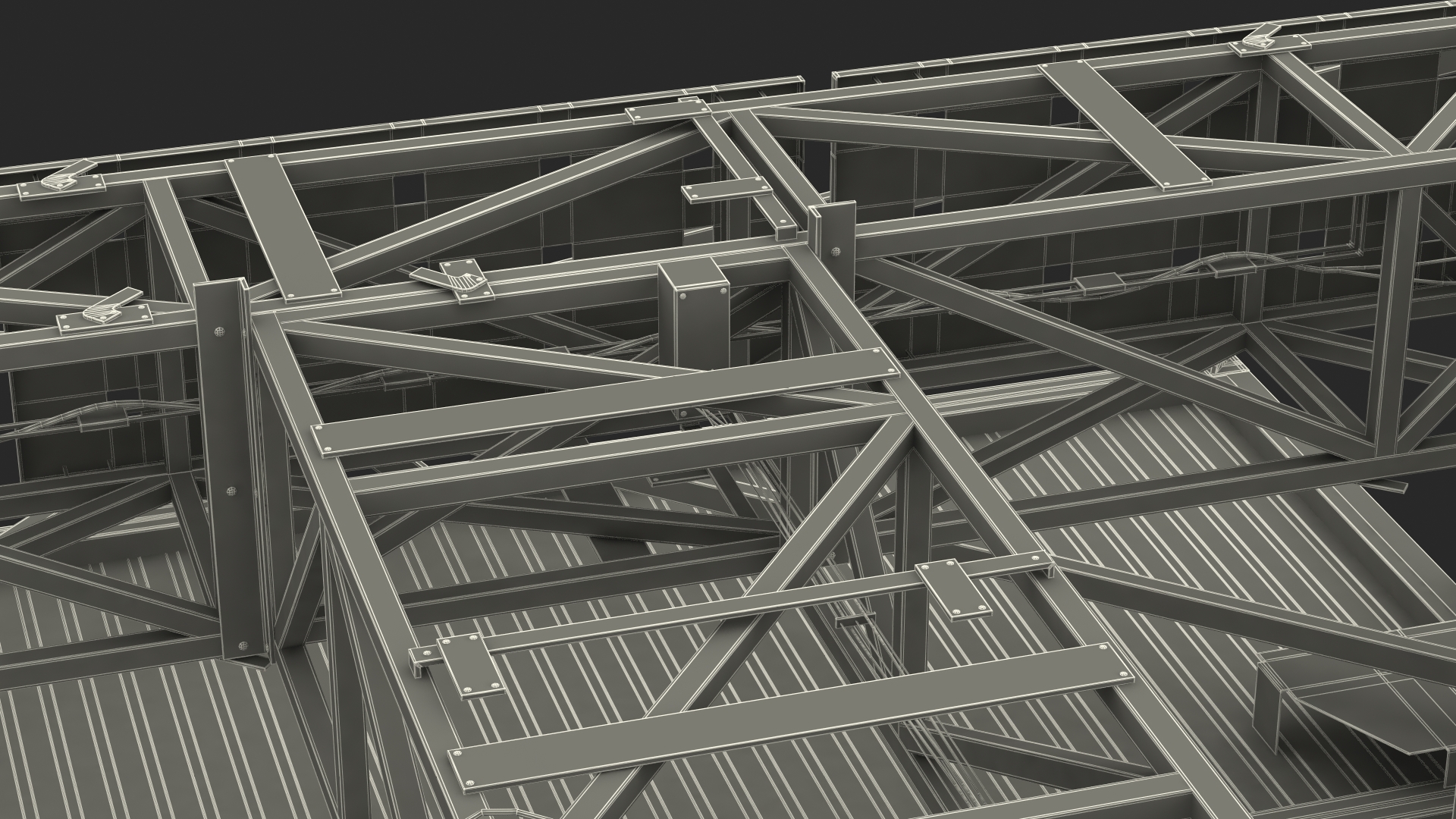 3D Gantry Inspection System with Semi Trailer Truck model