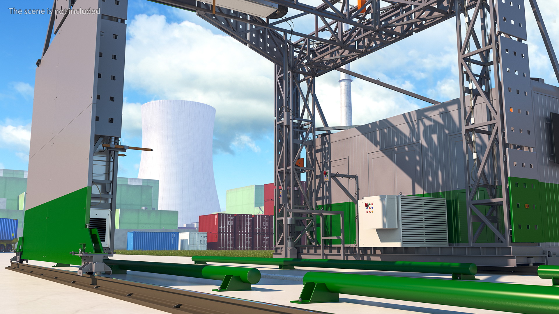 3D Gantry Inspection System with Semi Trailer Truck model