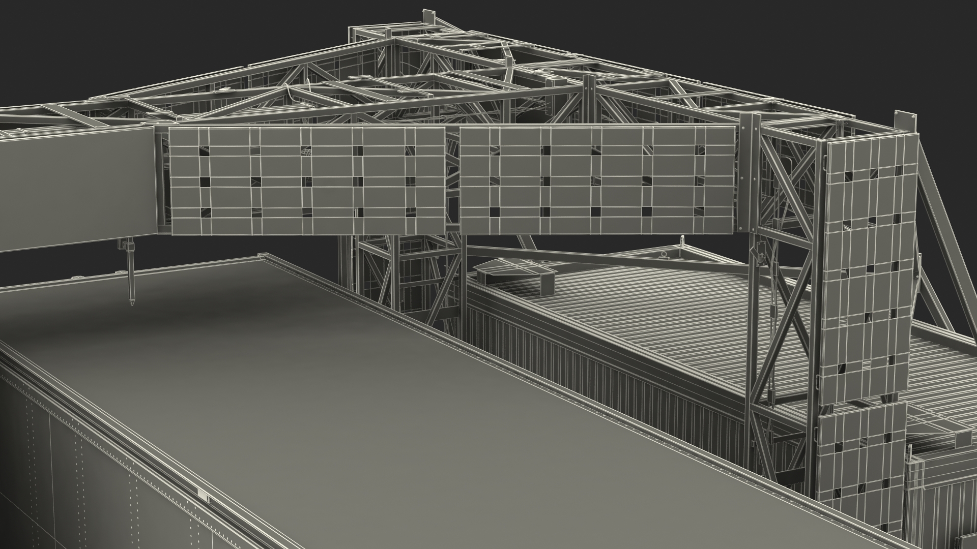 3D Gantry Inspection System with Semi Trailer Truck model