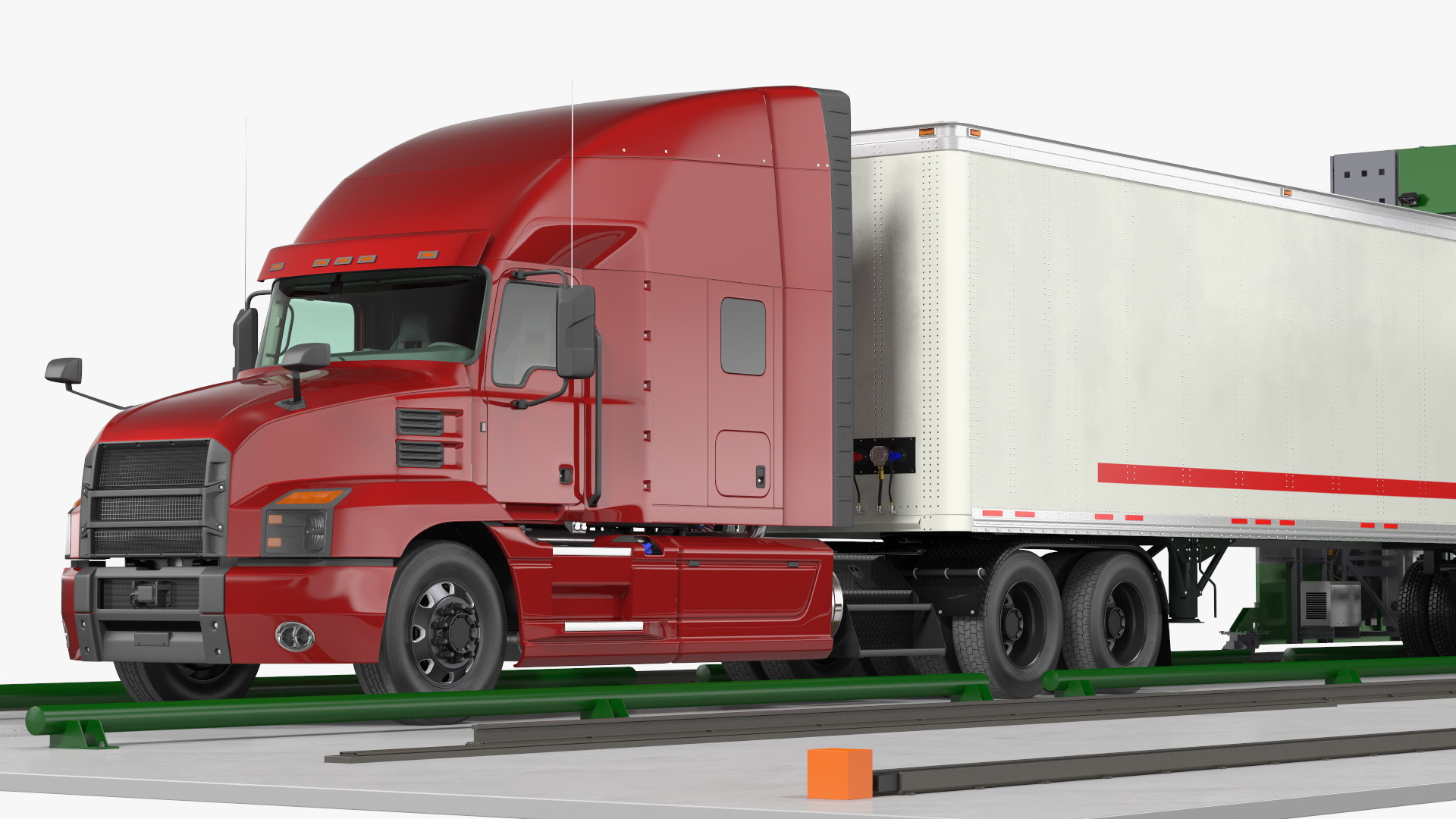 3D Gantry Inspection System with Semi Trailer Truck model