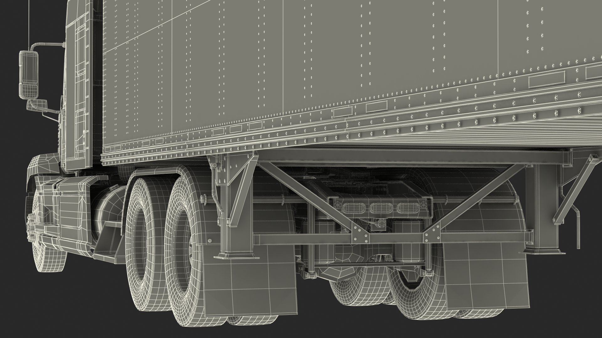 3D Gantry Inspection System with Semi Trailer Truck model