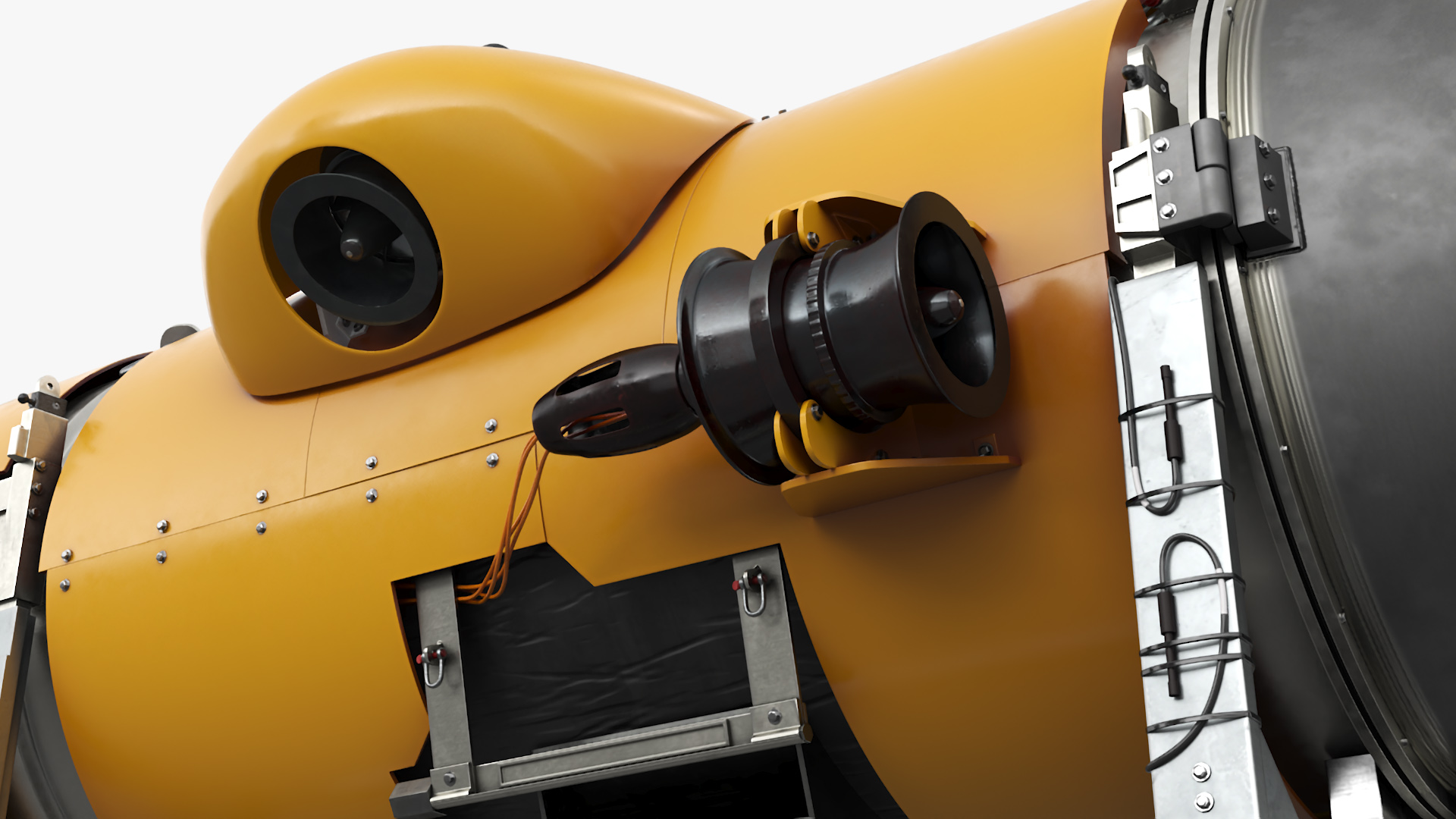 3D Submarine In Underwater Cave model