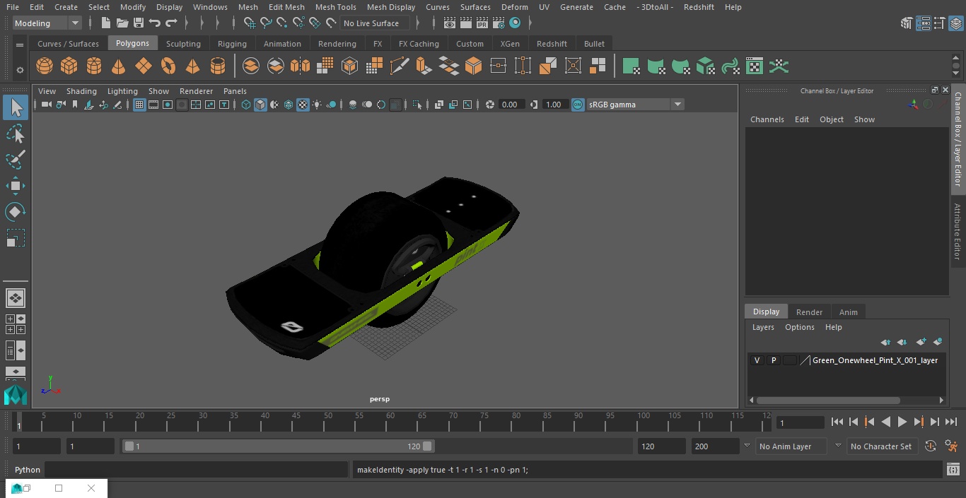 3D Green Onewheel Pint X