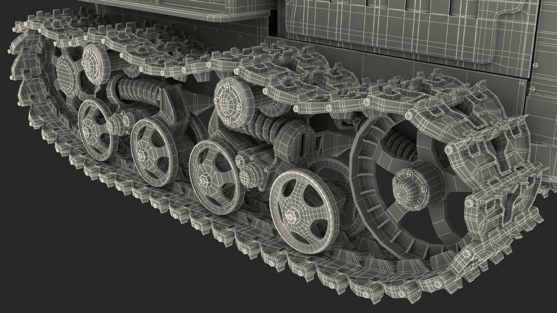 3D model Old Soviet Tractor Caterpillar