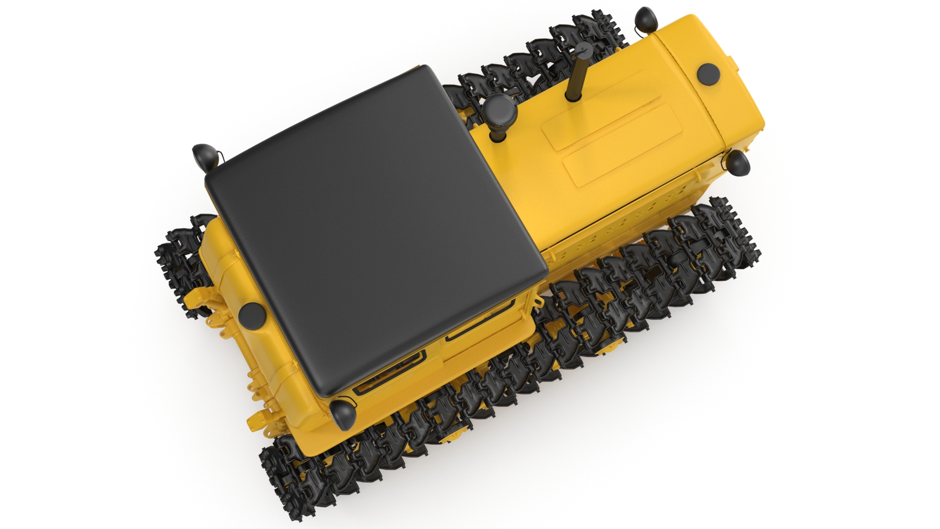 3D model Old Soviet Tractor Caterpillar