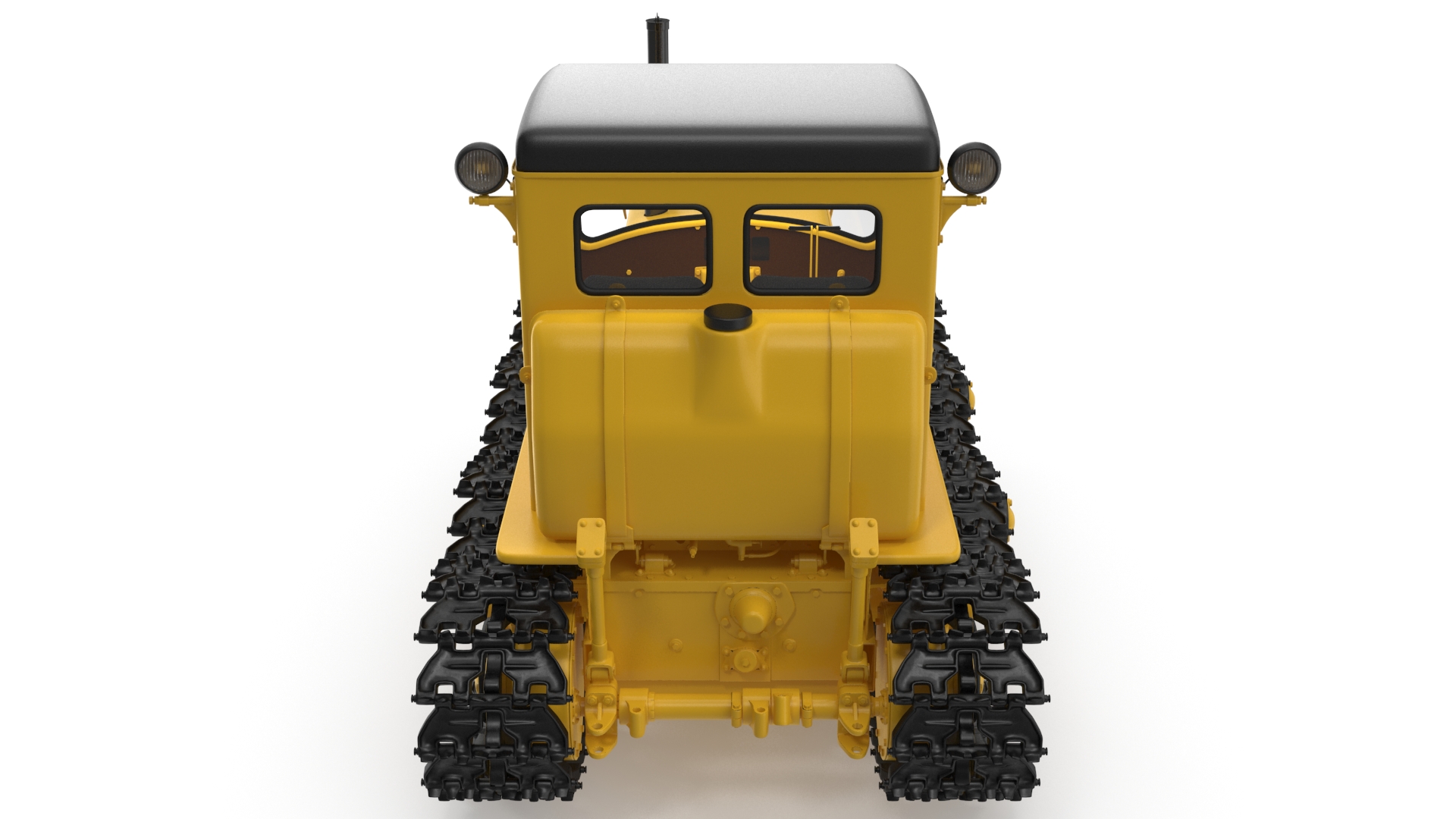 3D model Old Soviet Tractor Caterpillar