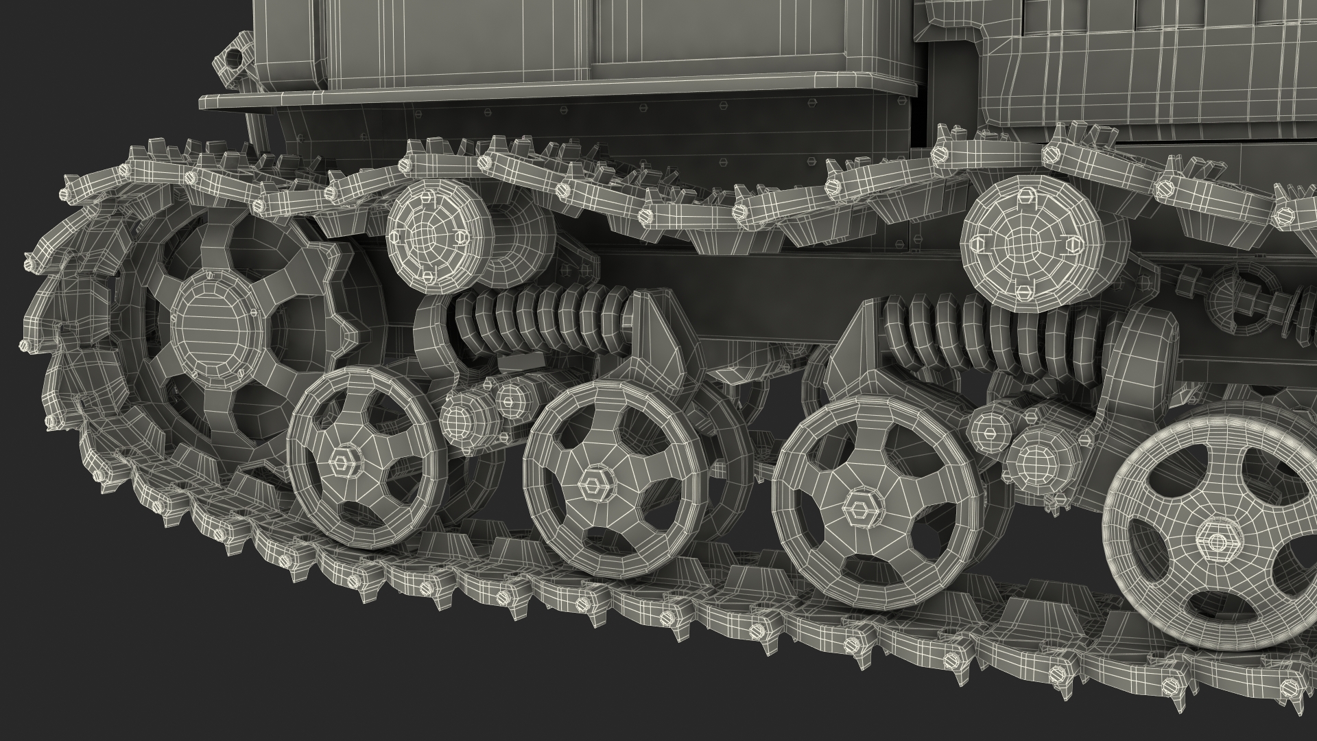 3D model Old Soviet Tractor Caterpillar