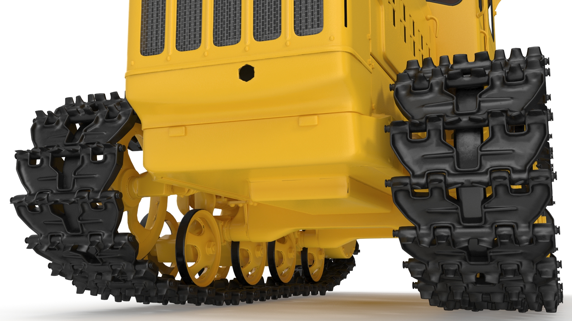 3D model Old Soviet Tractor Caterpillar