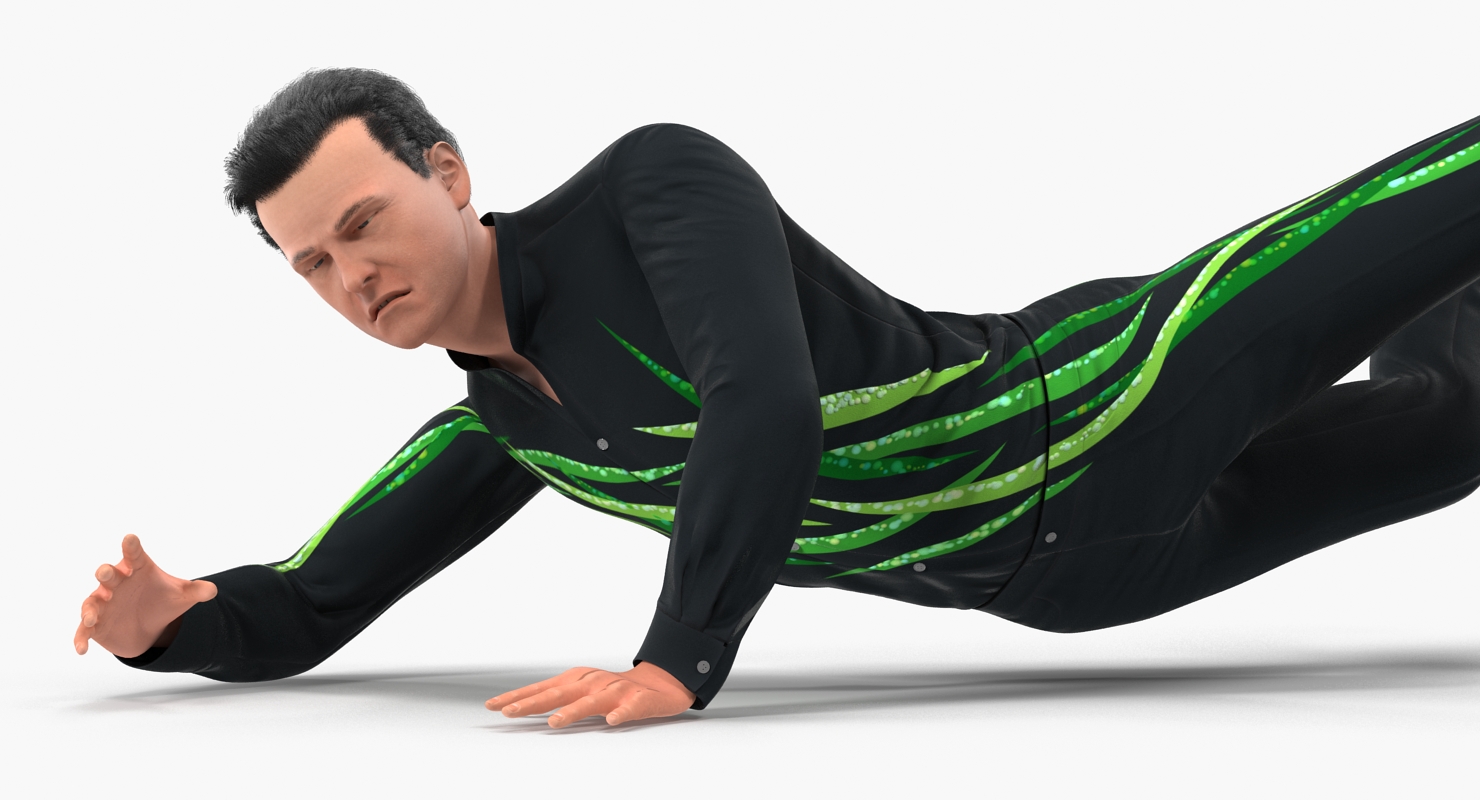 Male Figure Skater 2 Pose 3 3D