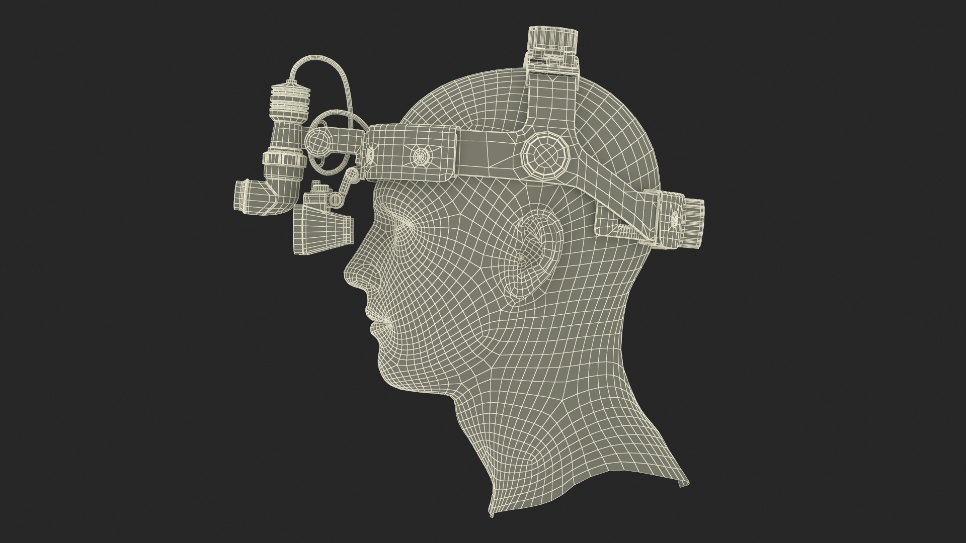 Surgical Headlight Loupe 3D model