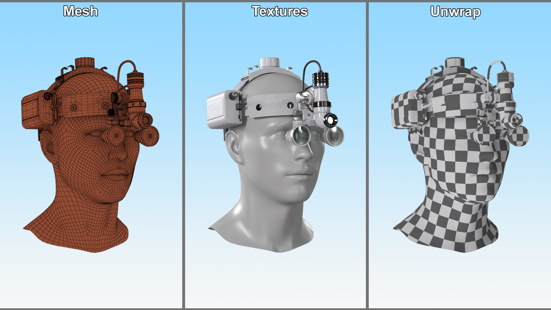 Surgical Headlight Loupe 3D model