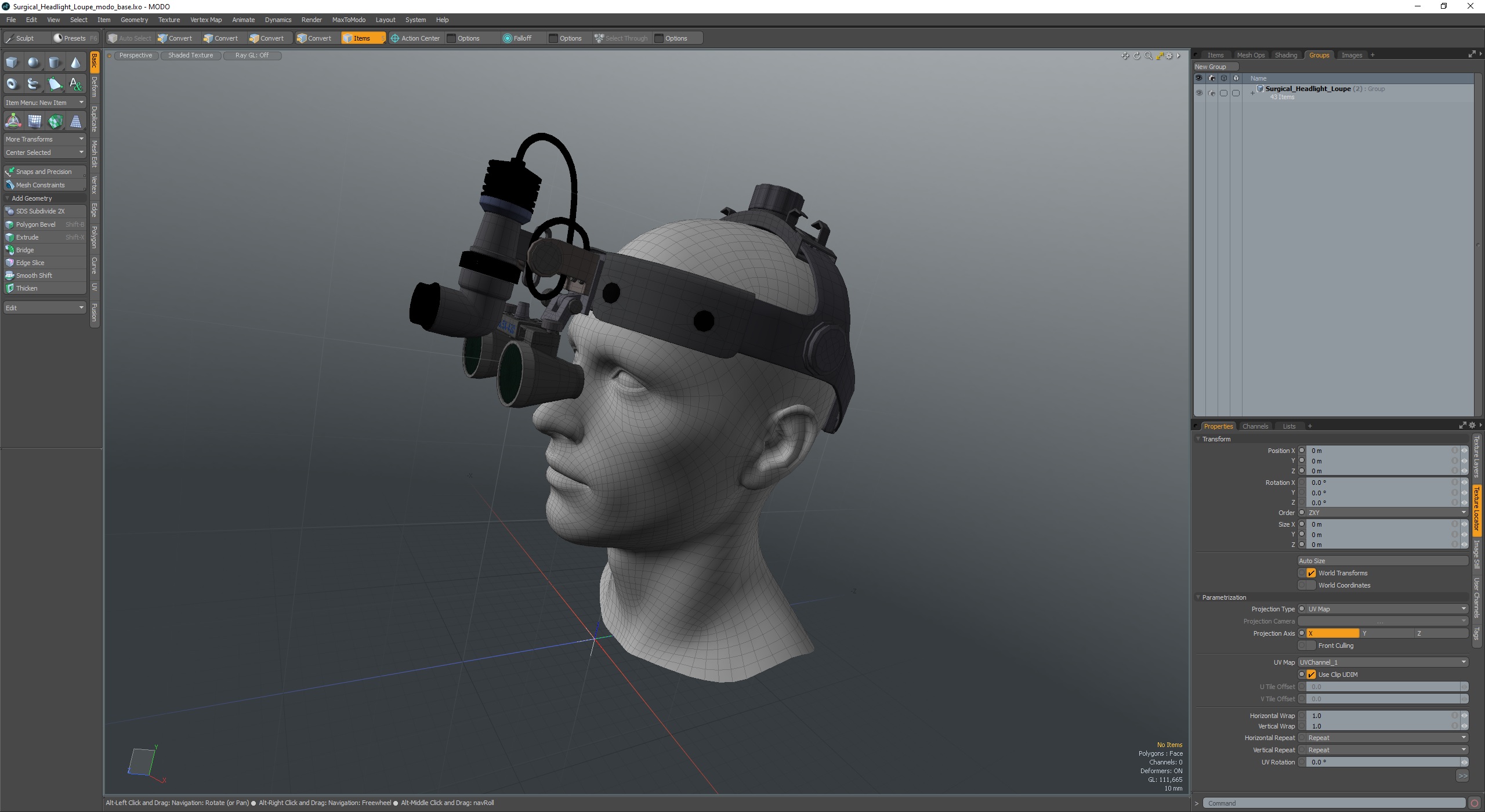 Surgical Headlight Loupe 3D model