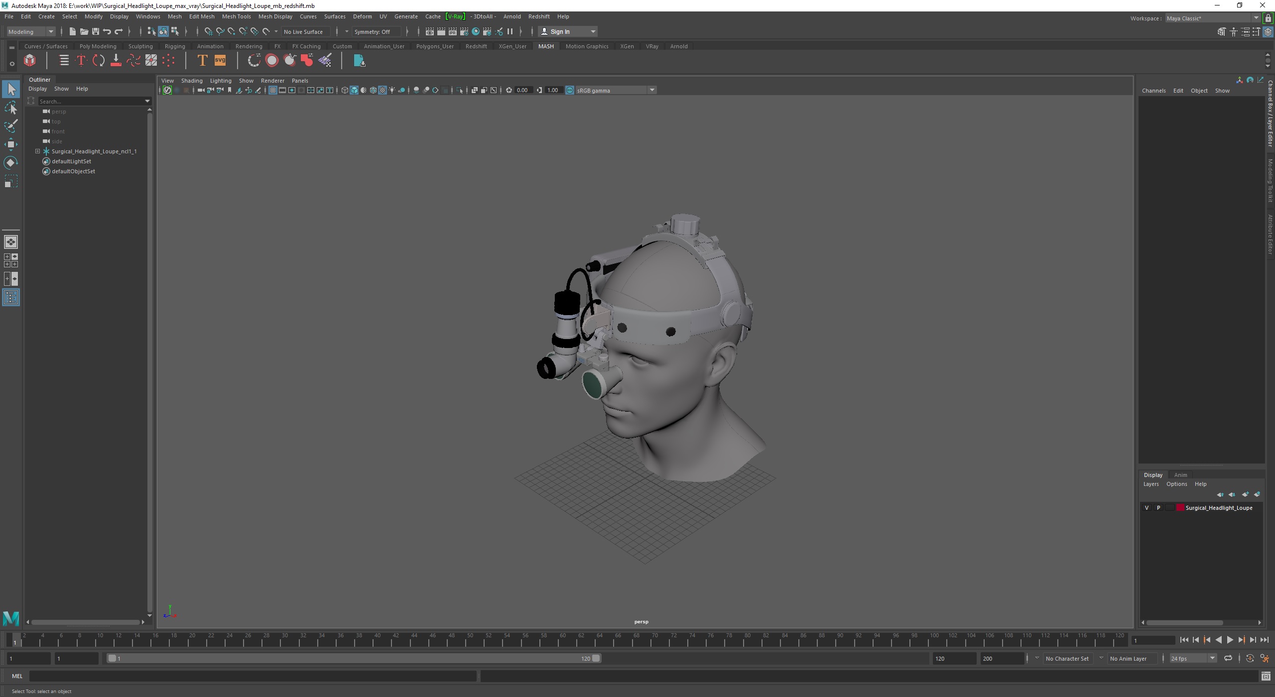 Surgical Headlight Loupe 3D model