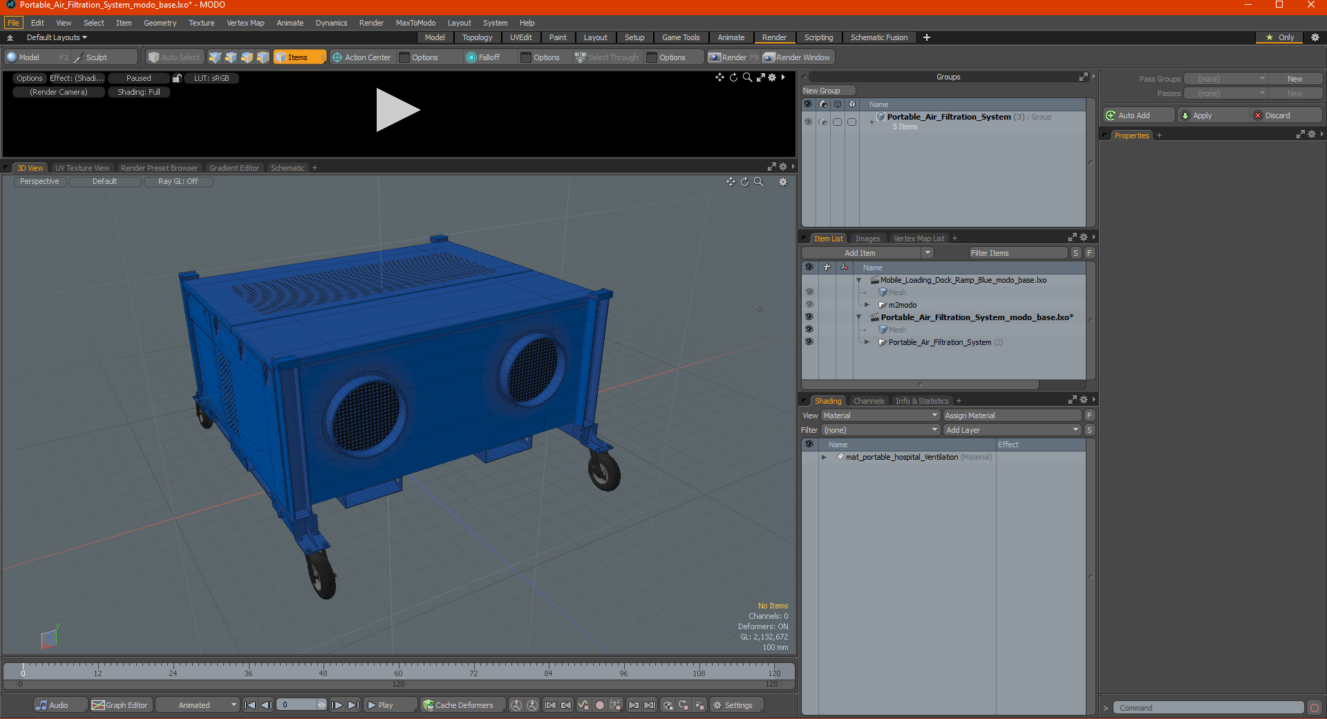 3D model Portable Air Filtration System