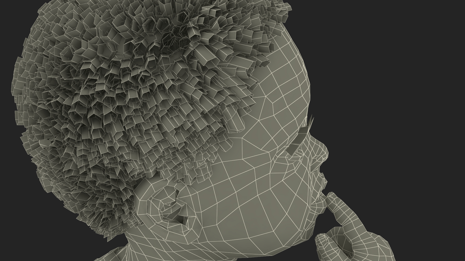 African Baby Boy Light Skin in Bodysuit Sitting 3D
