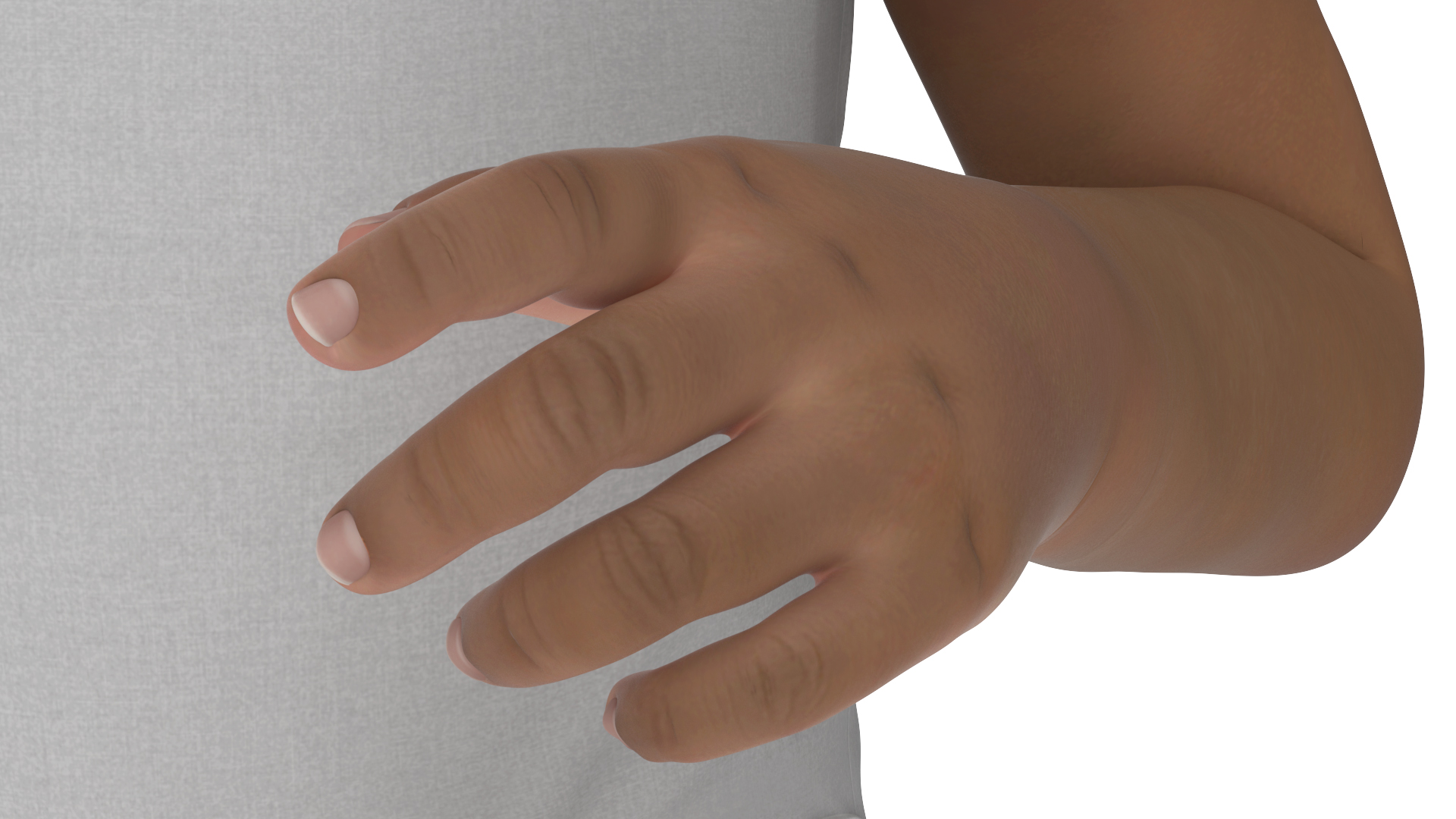 African Baby Boy Light Skin in Bodysuit Sitting 3D
