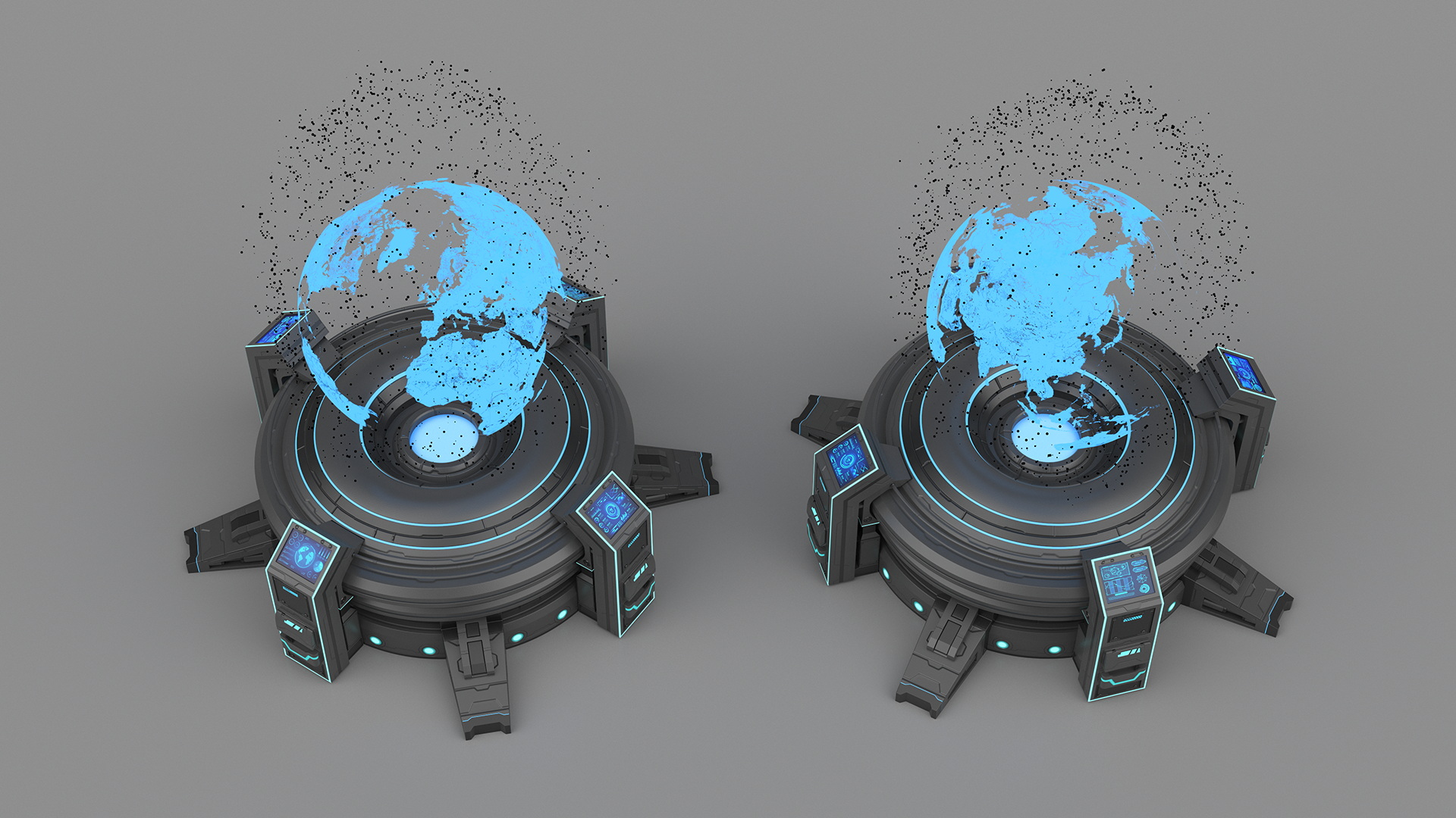 3D Hyper Command Holo Desk model