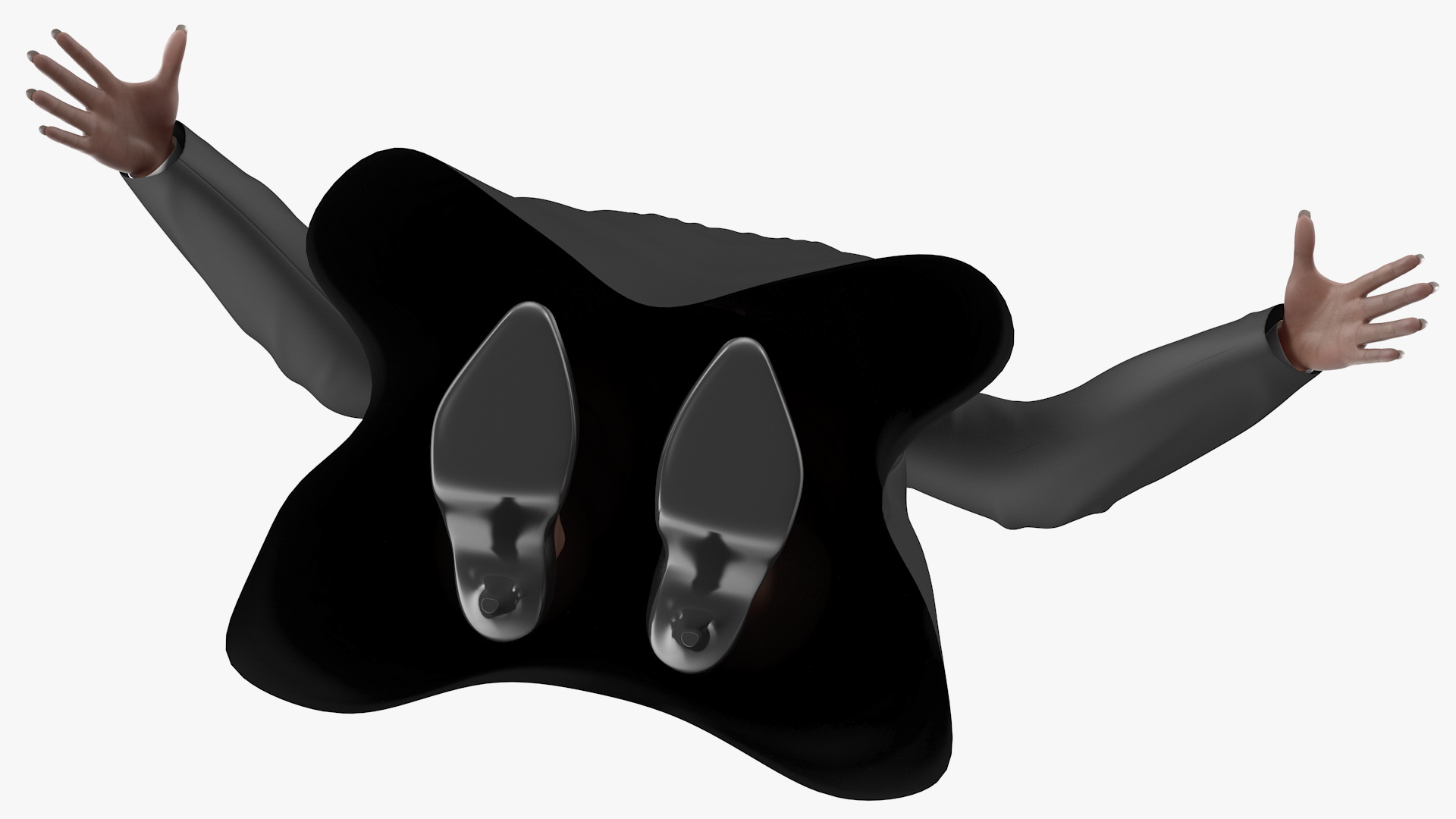 3D Dark Skin Judge Woman Rigged model