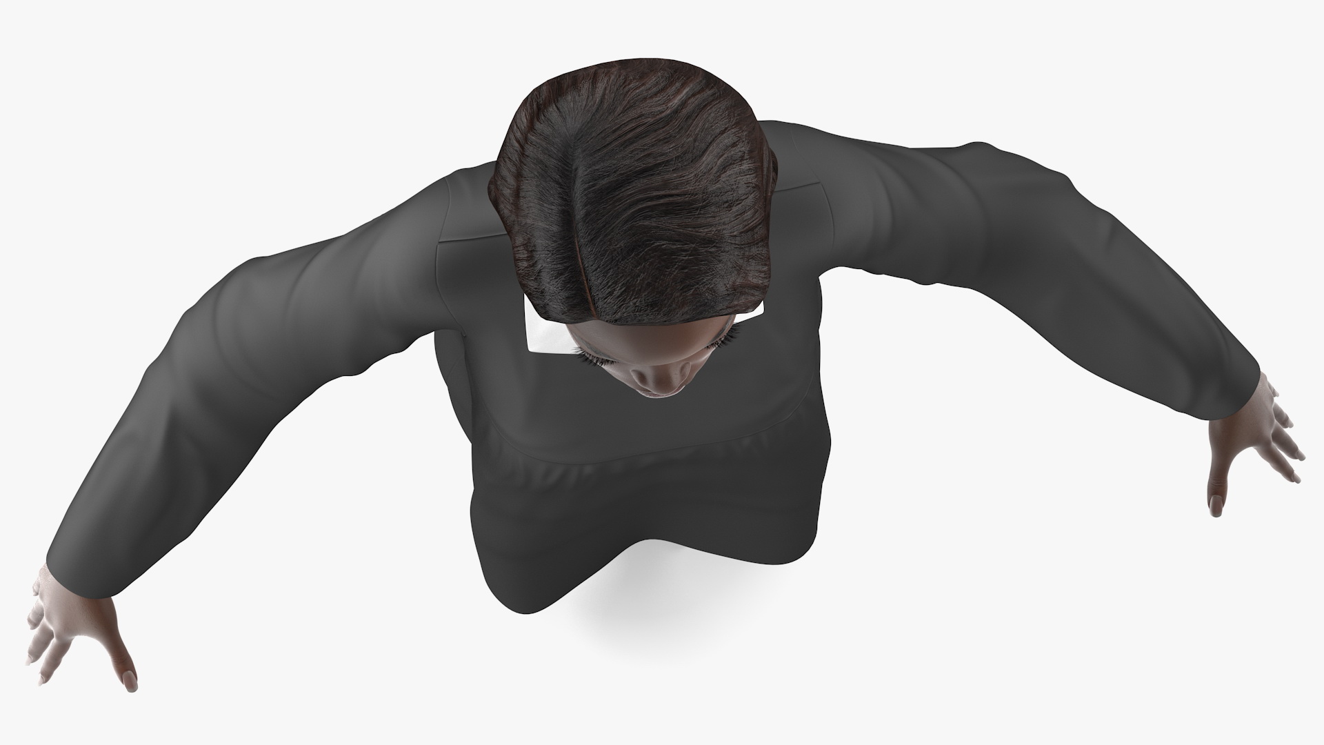 3D Dark Skin Judge Woman Rigged model